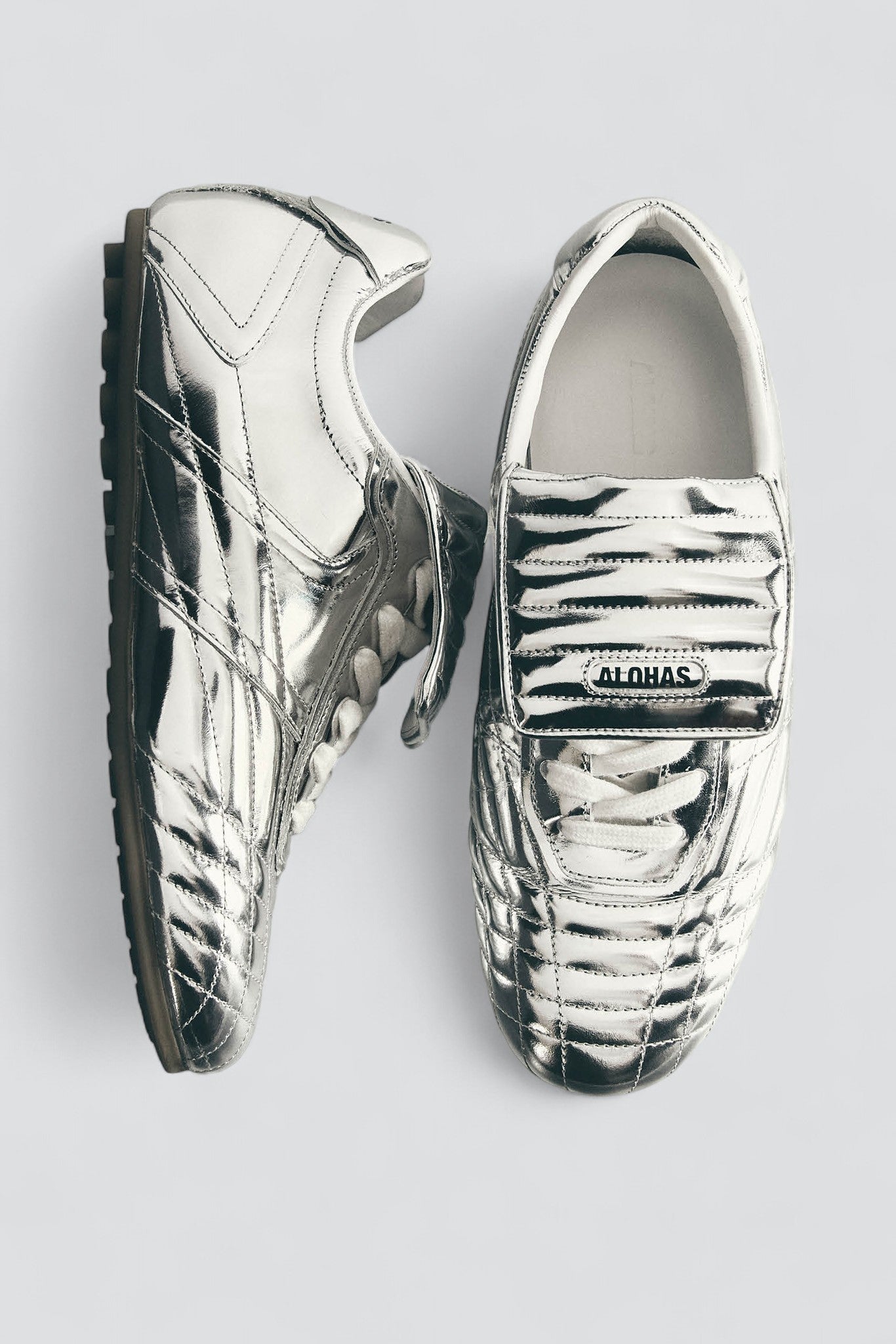 Silver Tb.99 Leather Sneakers