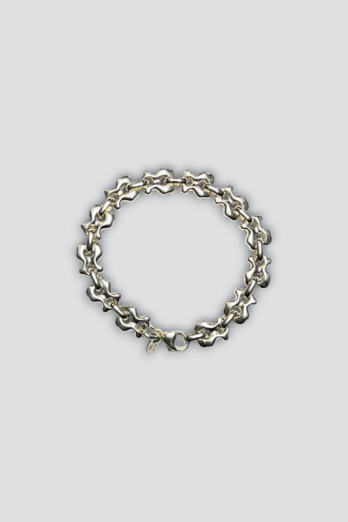 Sterling Silver Puff Link Bracelet