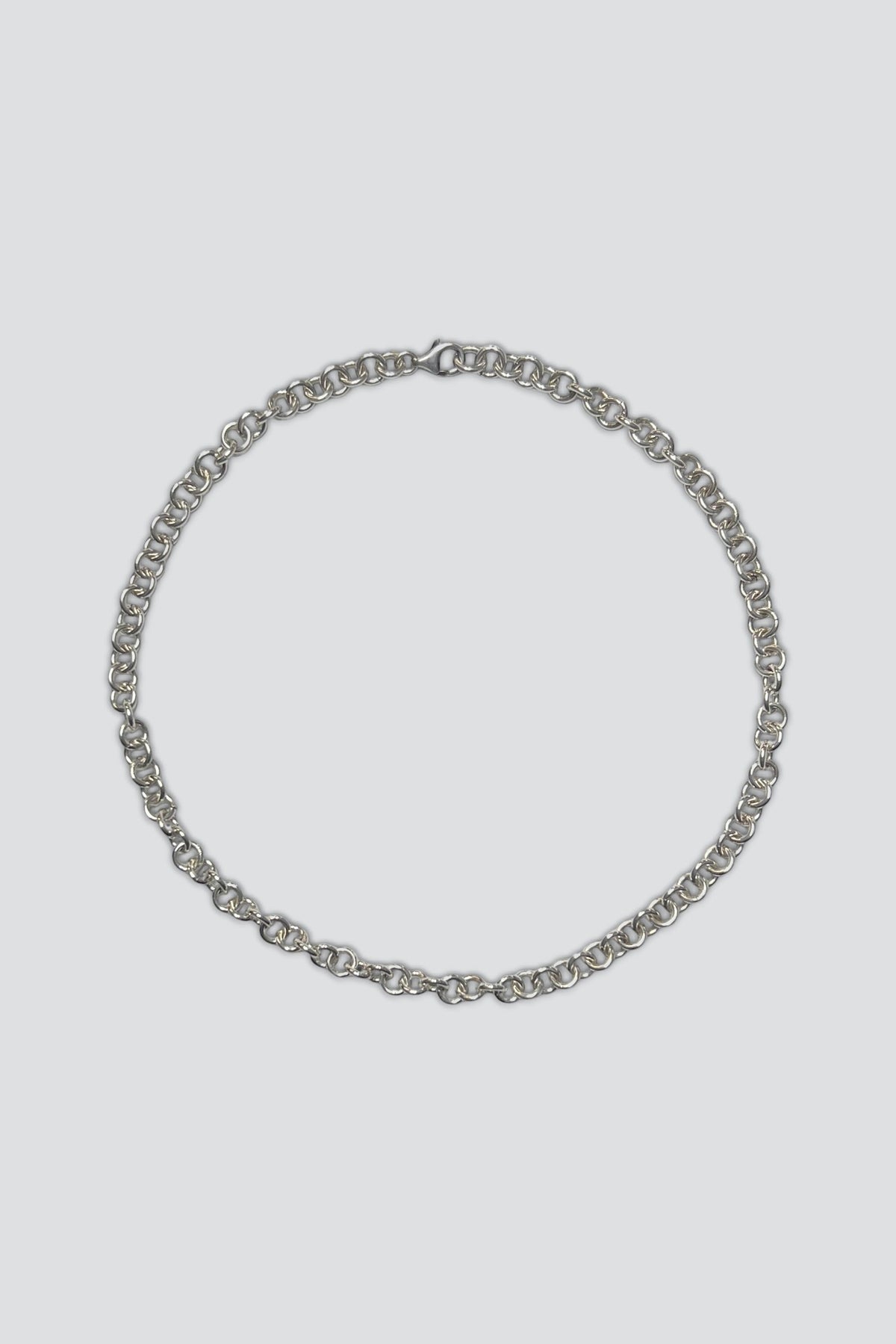 Sterling Silver Circle Link Necklace