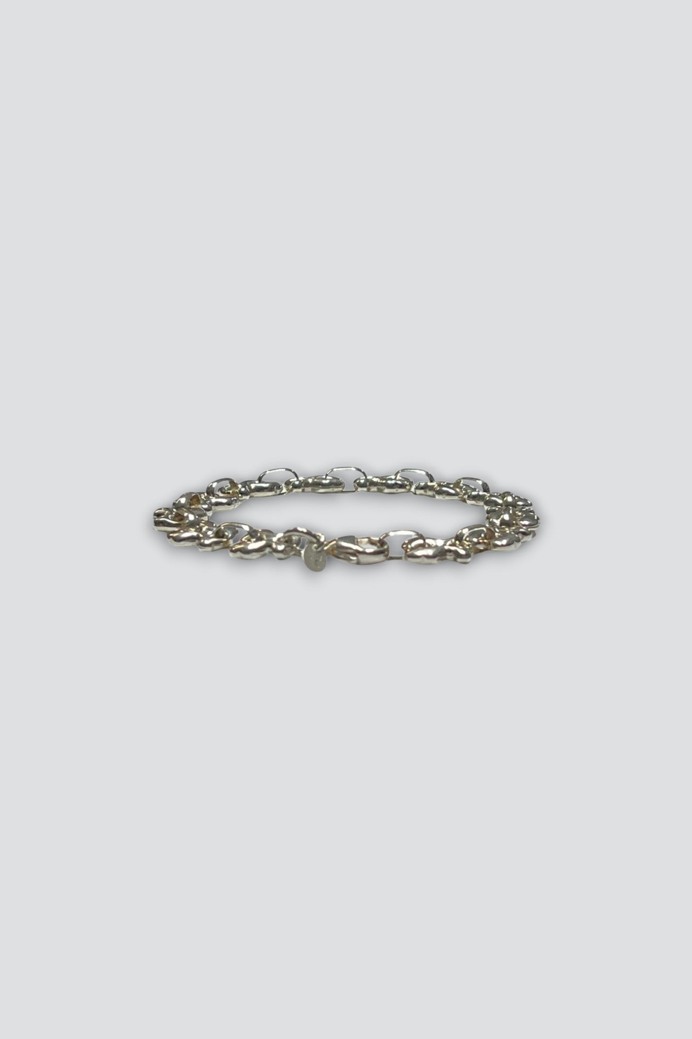 Sterling Silver Puff Link Bracelet