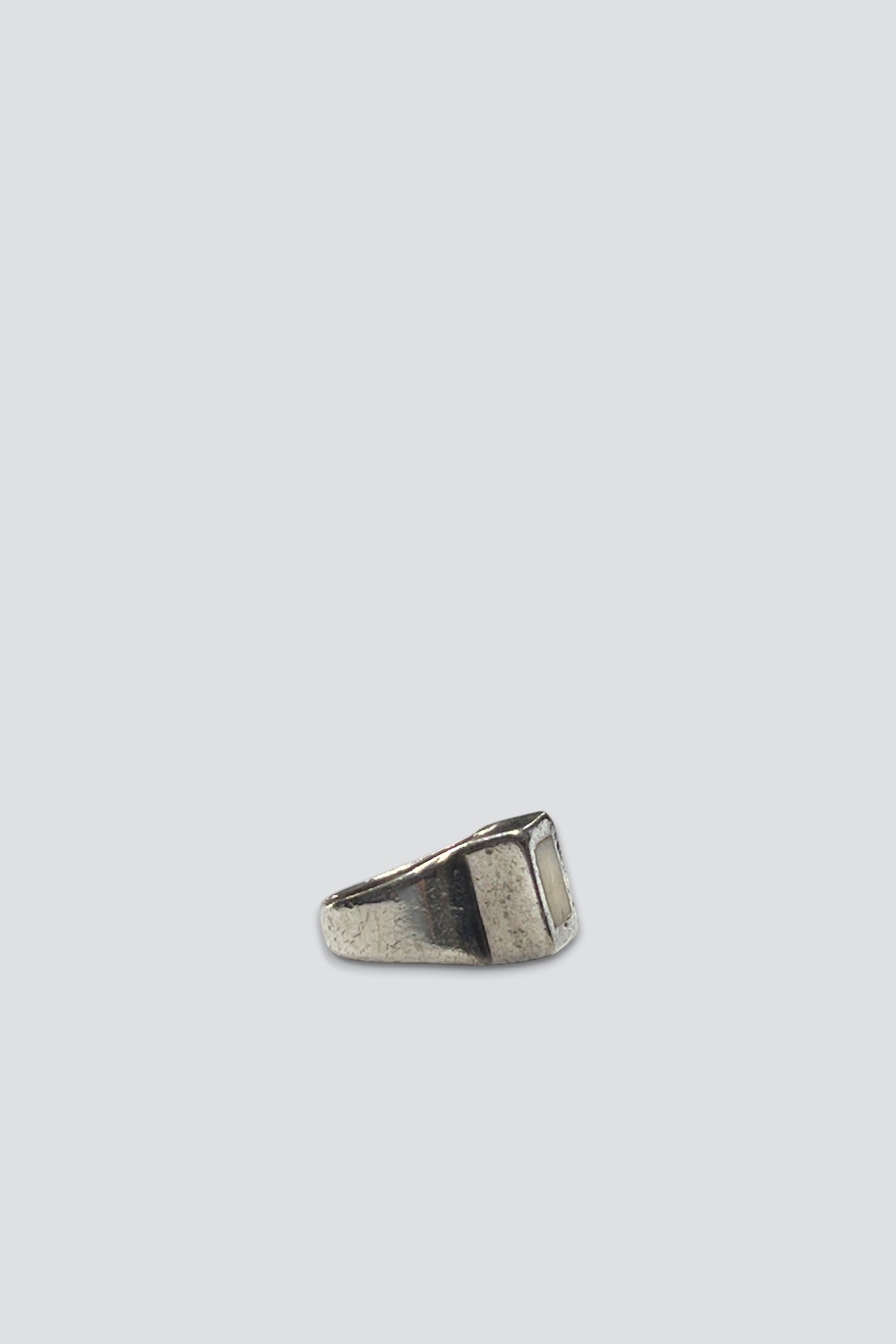 Sterling Silver Mother of Pearl Square Ring
