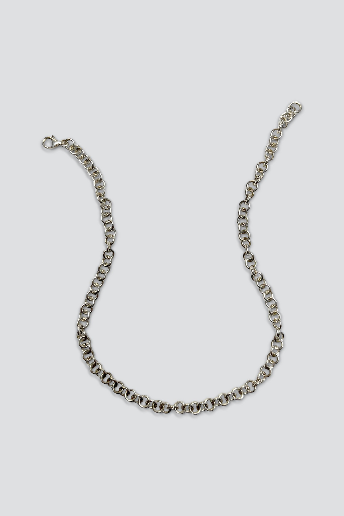 Sterling Silver Circle Link Necklace