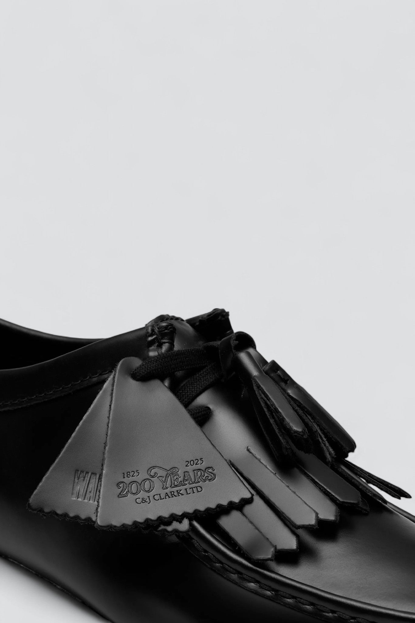 Black Leather Wallabee