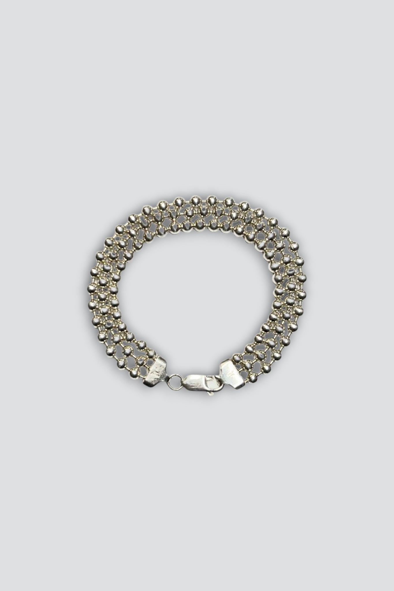 Sterling Silver Triple Ball Bead Bracelet