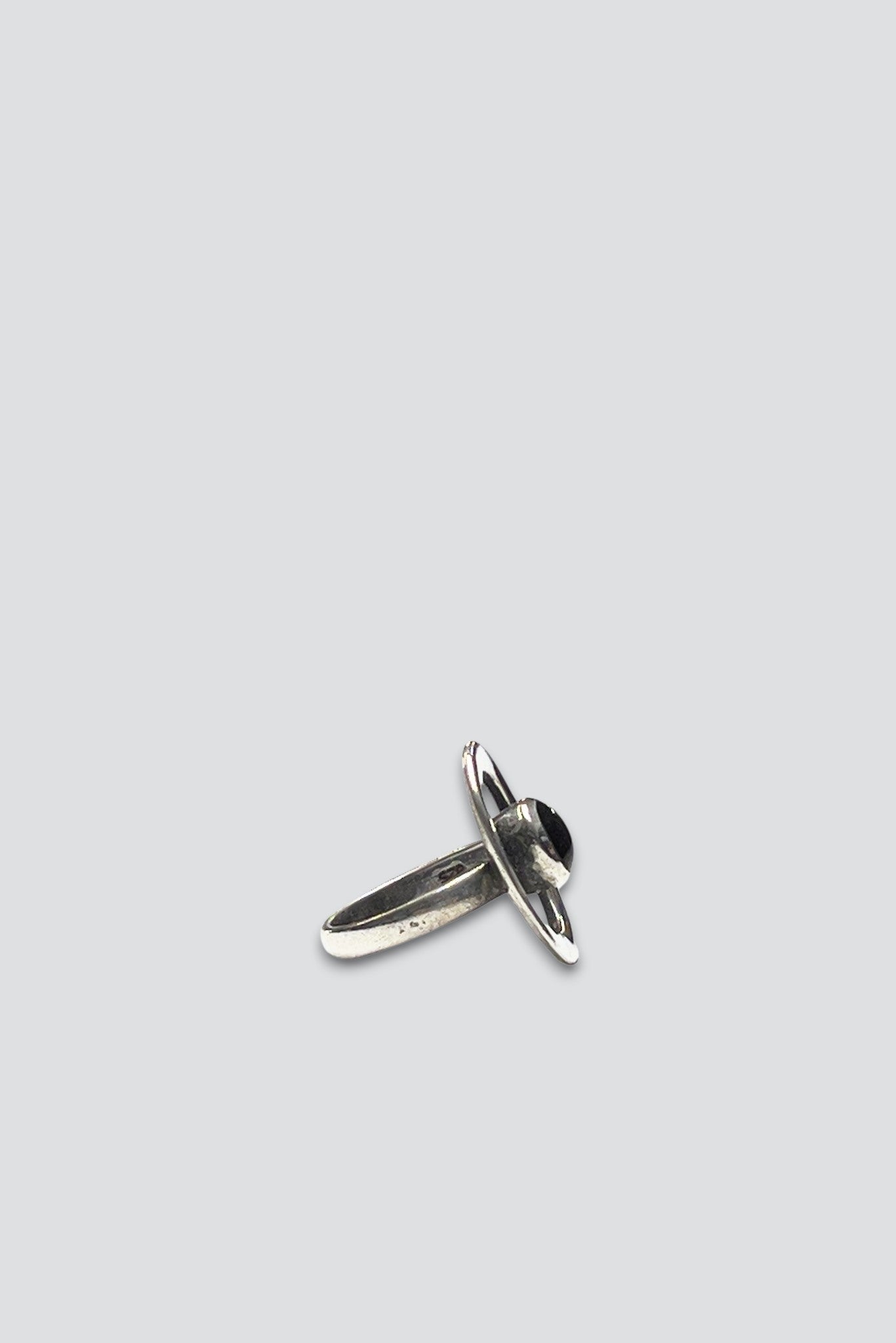 Sterling Silver Ringed Onyx Ring