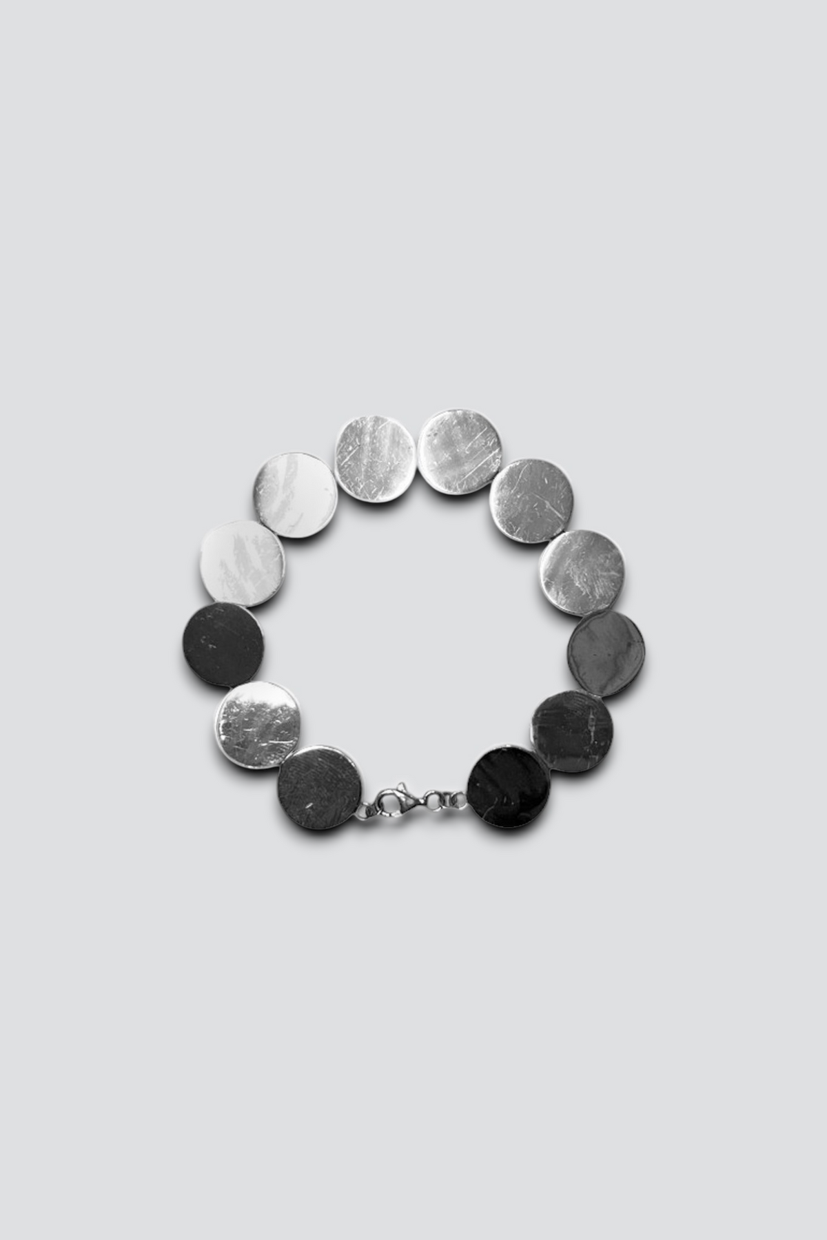 Sterling Silver Disc Link Bracelet