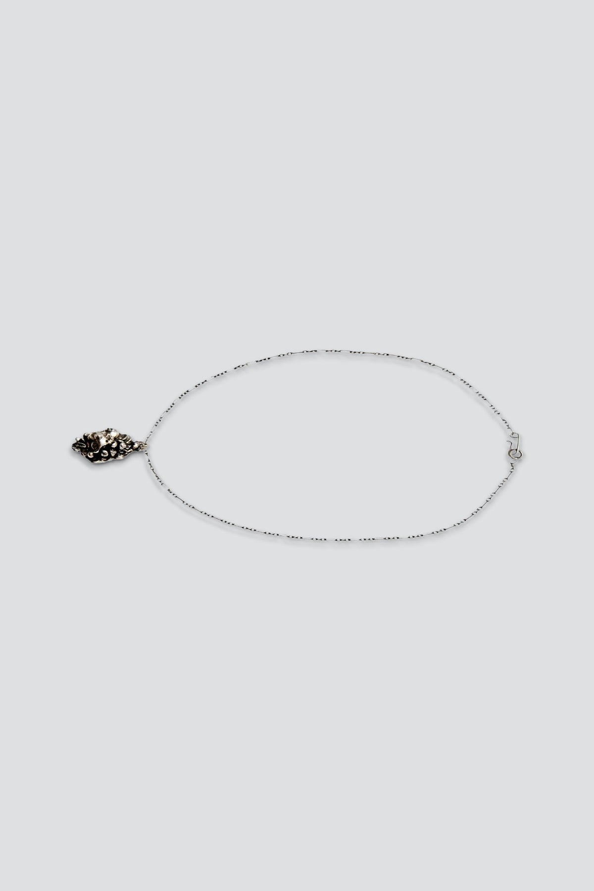 Sterling Silver Oxidized Brut Cluster Pendant Necklace