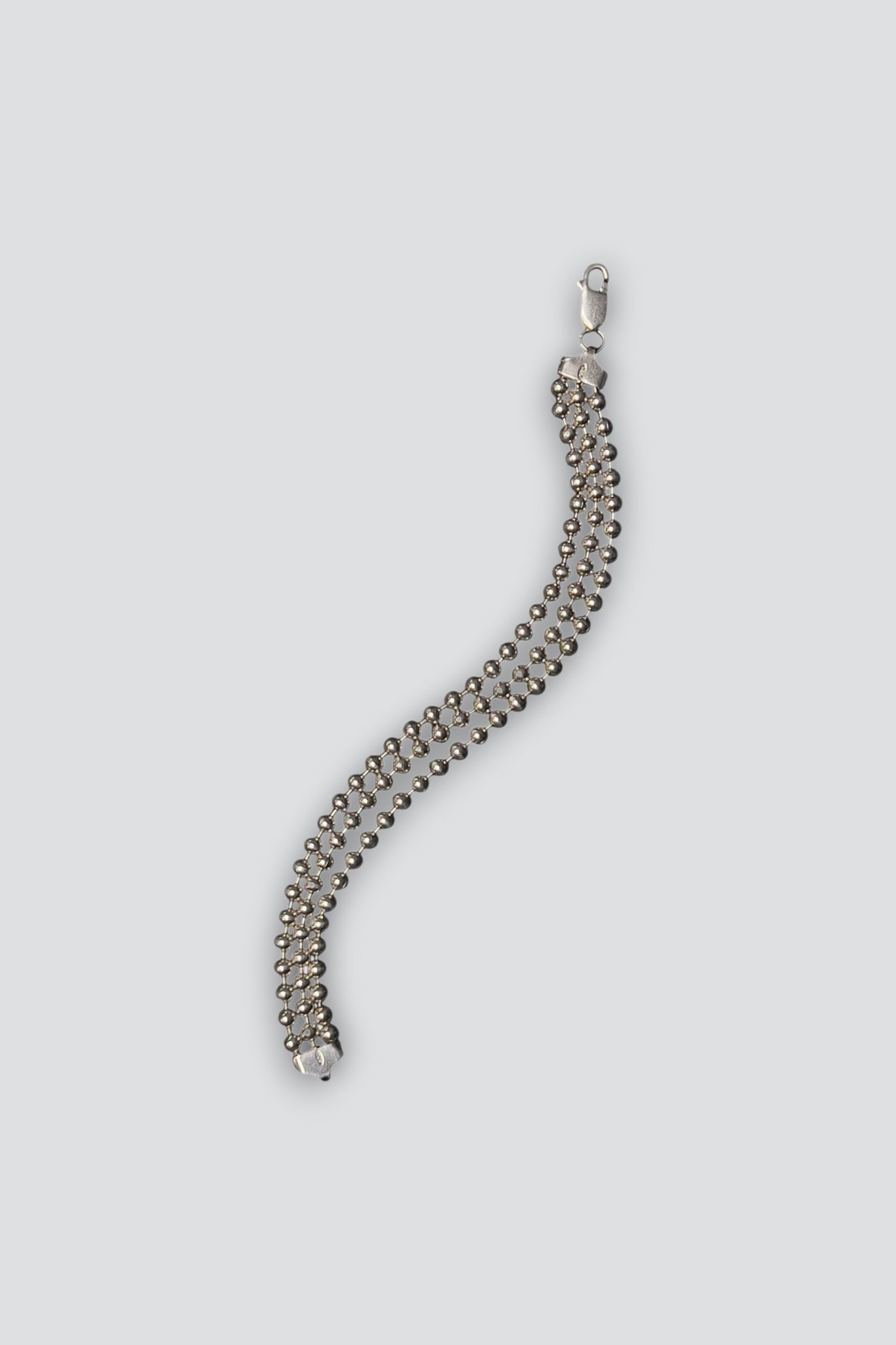 Sterling Silver Triple Ball Bead Bracelet