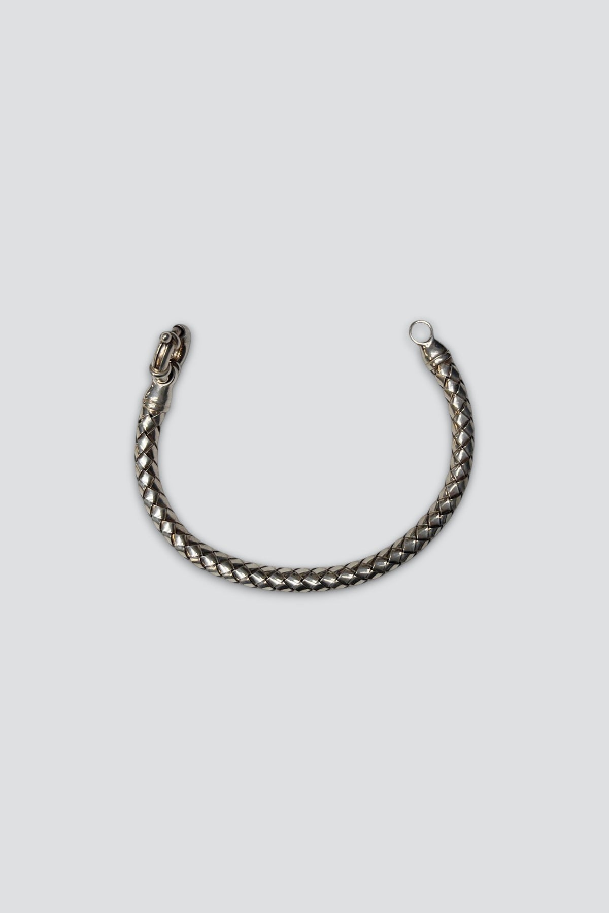 Sterling Silver Woven Tube Chain Bracelet