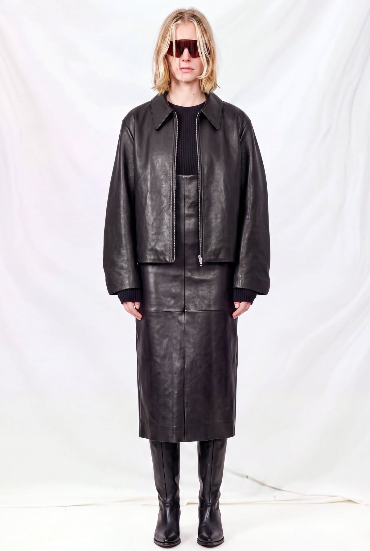 No.285 Black Leather Pocket Jacket