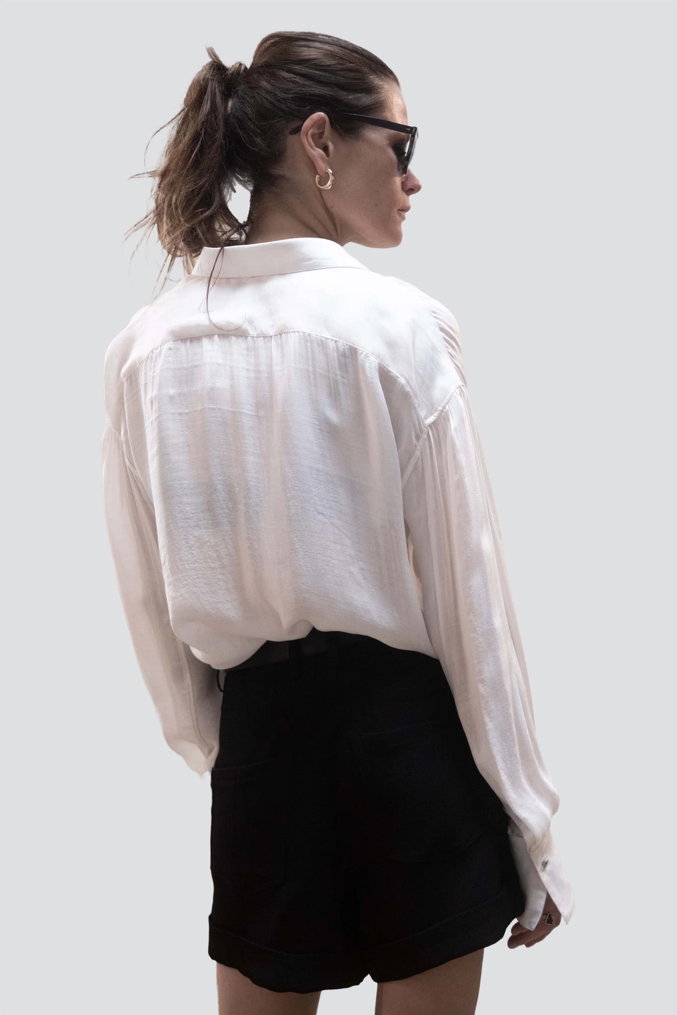 White Silk Arc Shirt