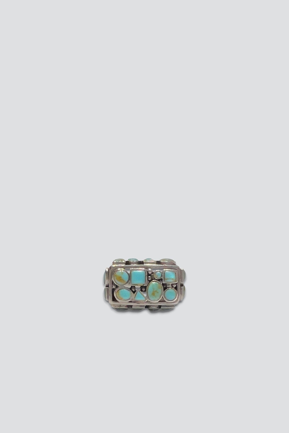 Sterling Silver Turquoise Gem Signet Ring