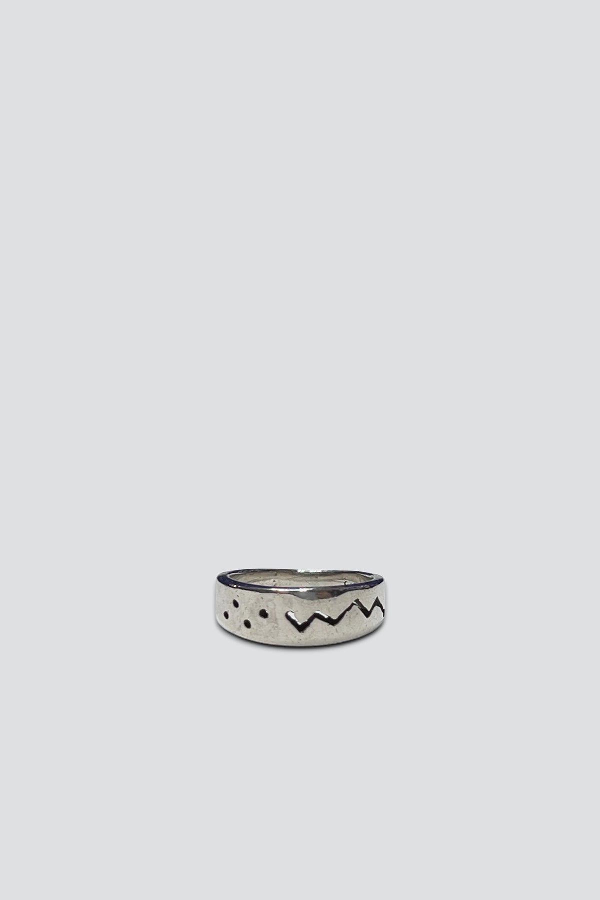 Sterling Silver Carved Design Ring