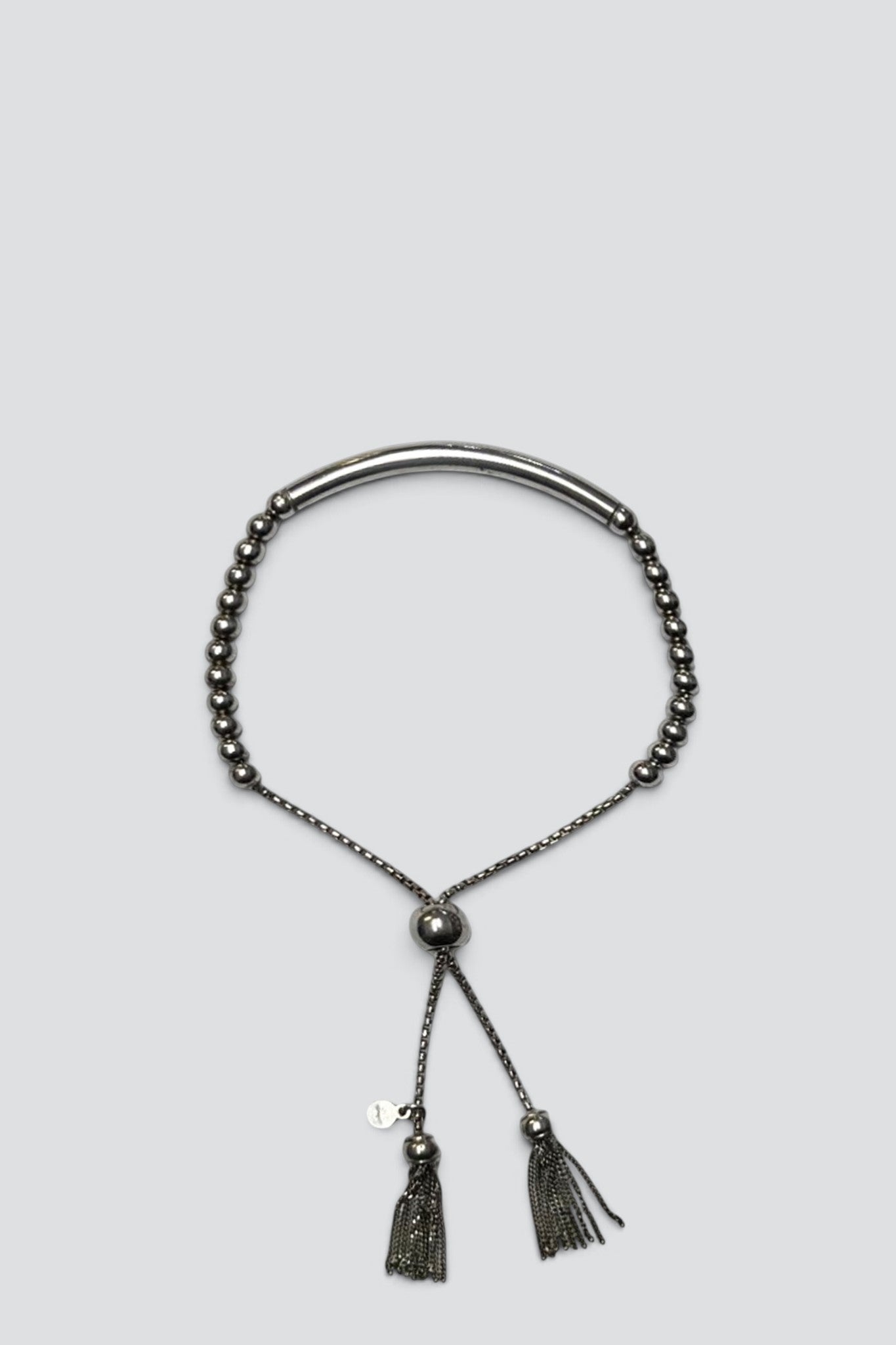 Sterling Silver Bar Bead Bracelet