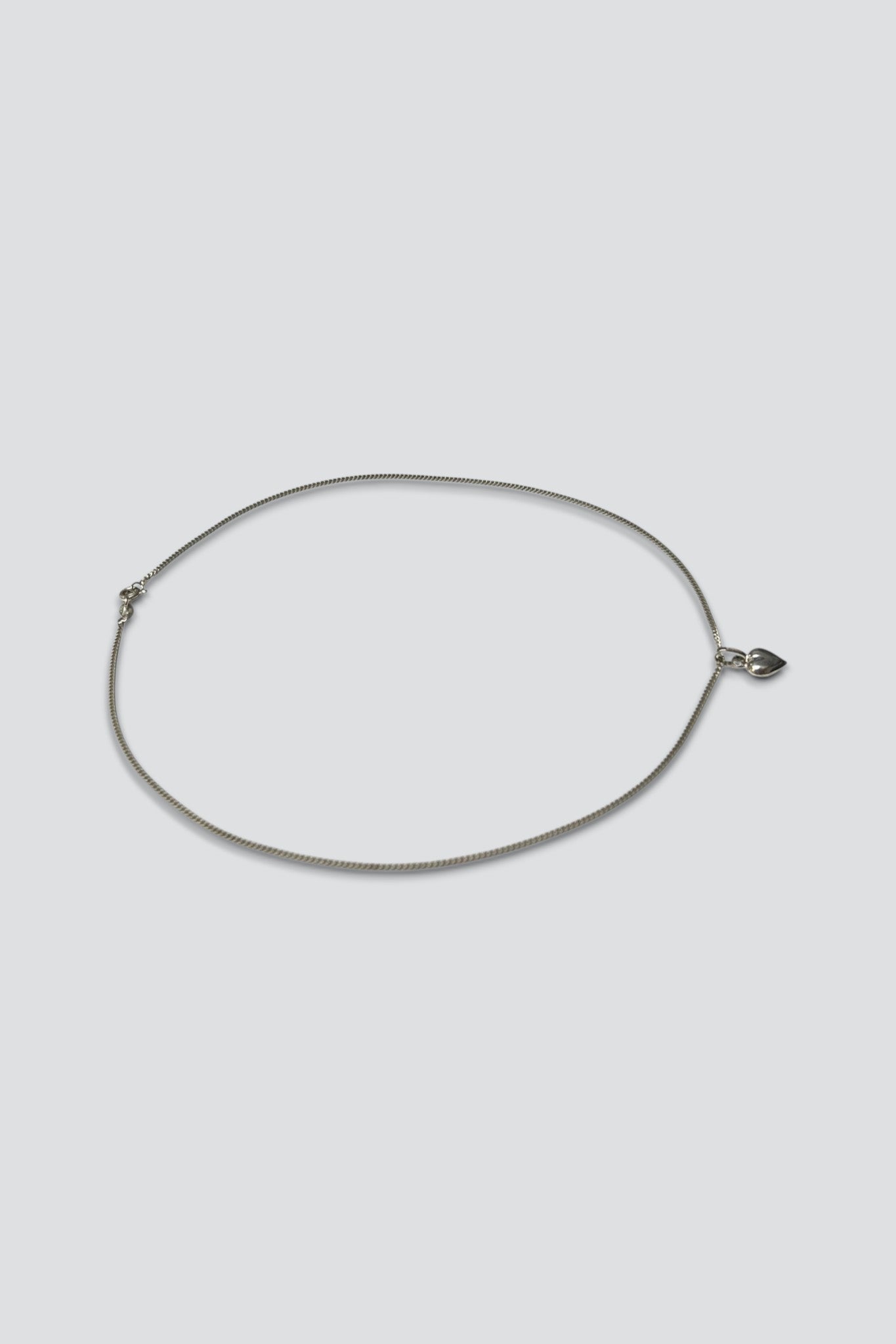 Sterling Silver Puff Heart Pendant Necklace