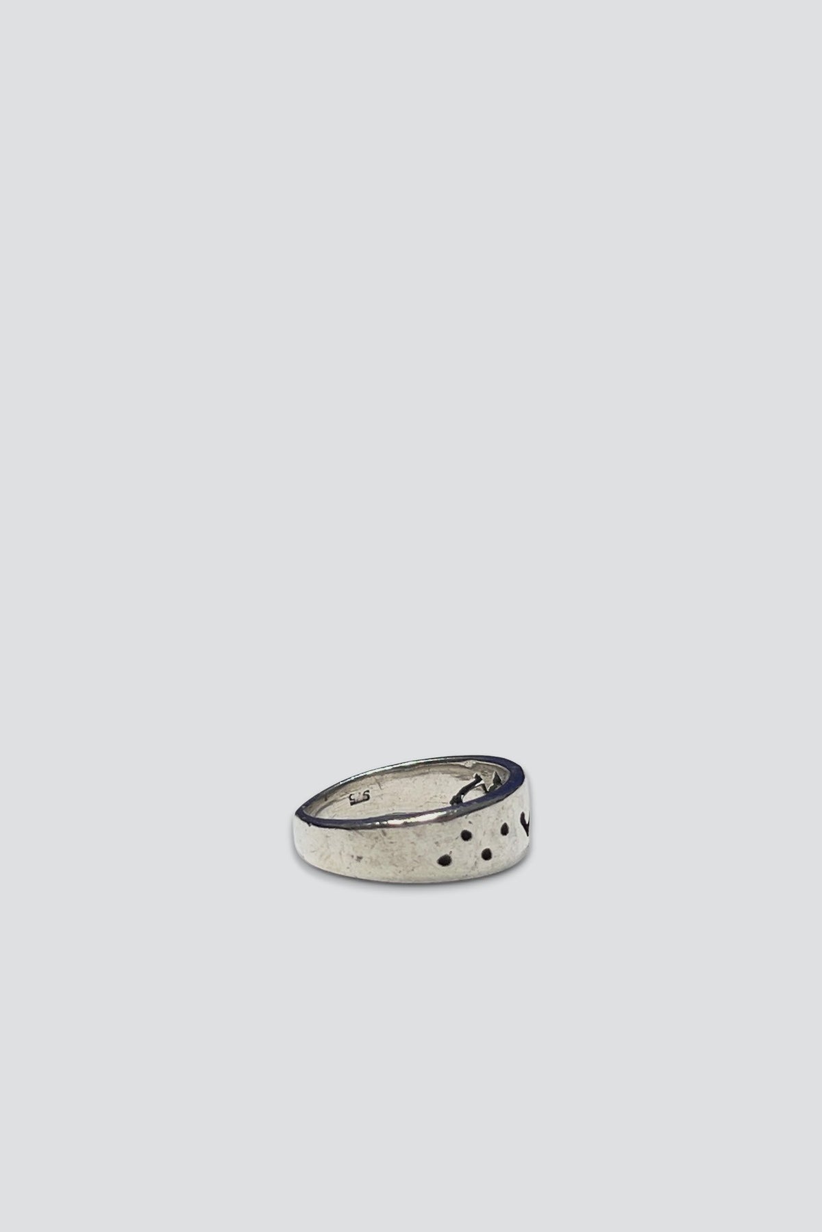 Sterling Silver Carved Design Ring
