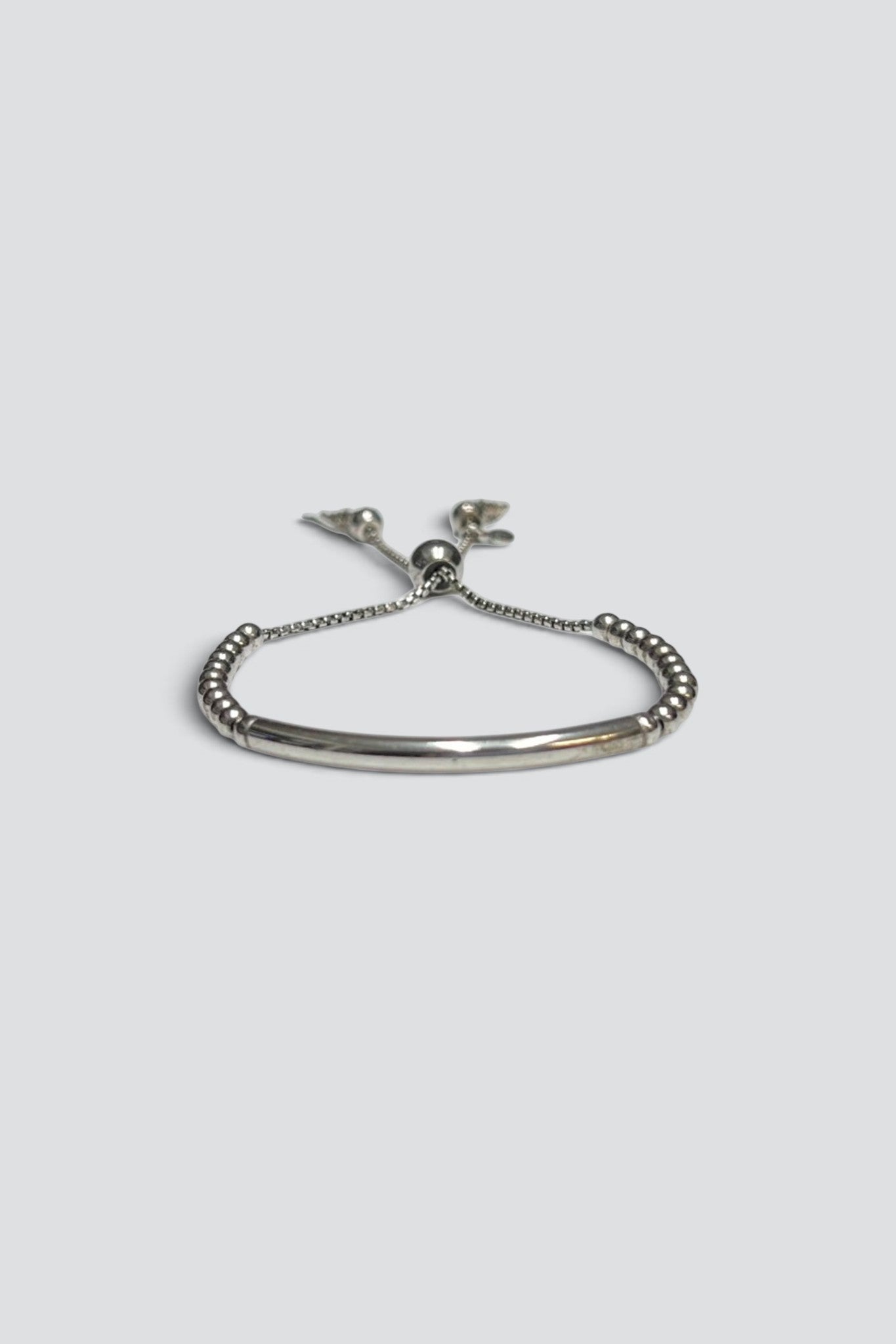 Sterling Silver Bar Bead Bracelet