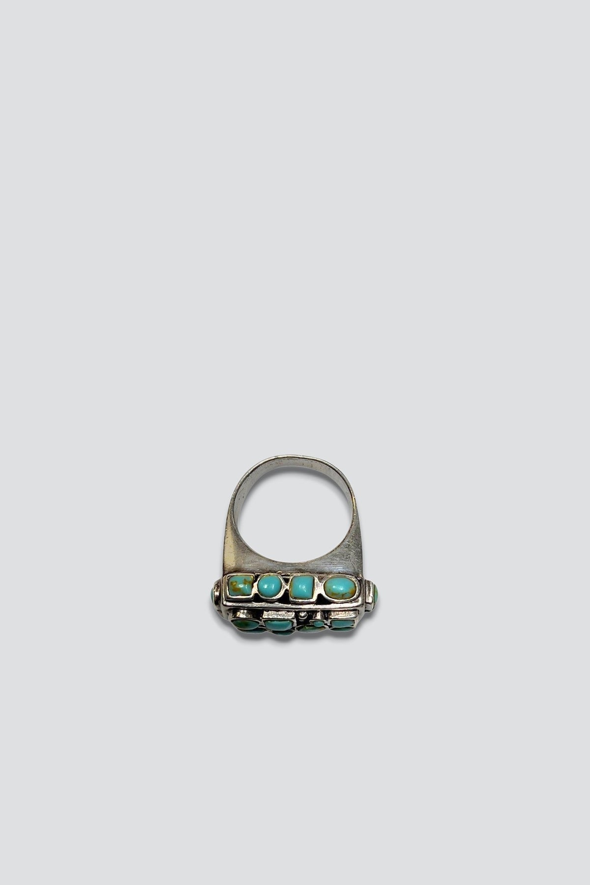 Sterling Silver Turquoise Gem Signet Ring