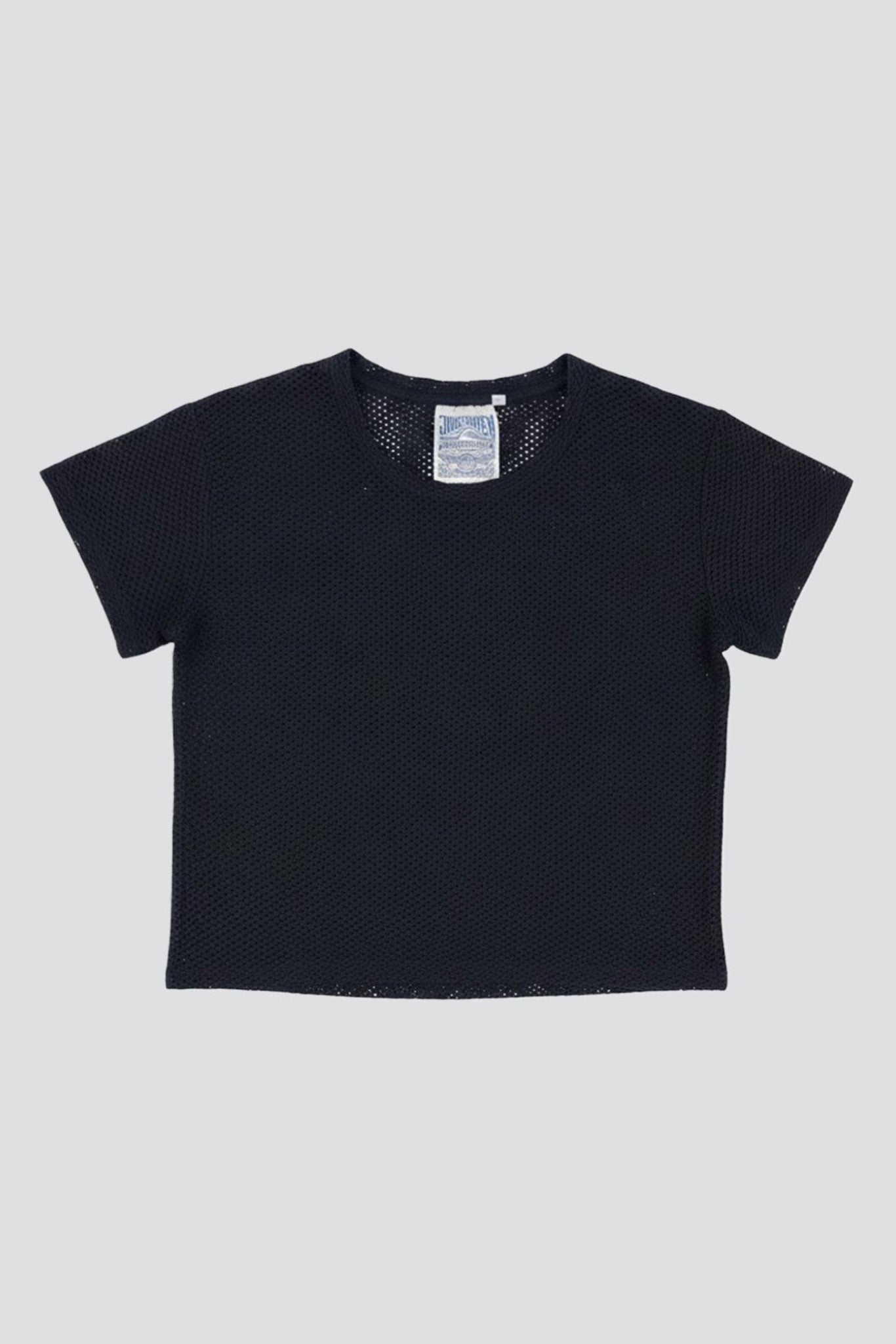 Black Carmen Mesh Cropped Tee