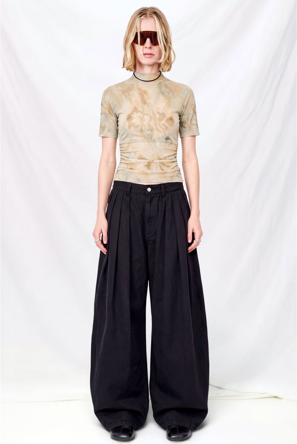Mauve Meadow Stretch Mesh Yura Top
