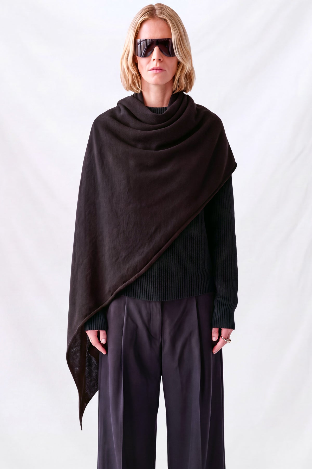 Dark Brown Cashmere Travel Wrap