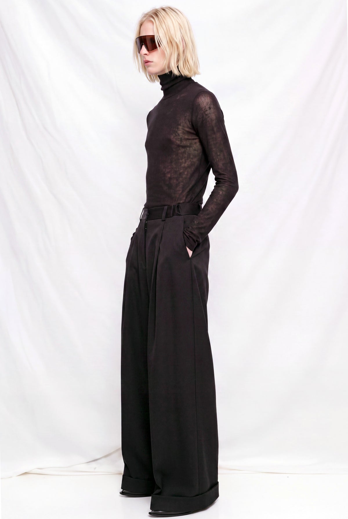 Black Pointy Tailored Pants