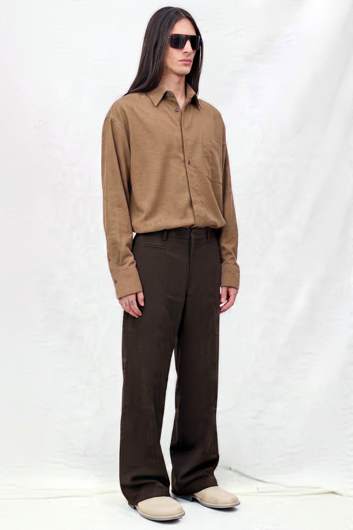 Dark Brown Twill Full Pant