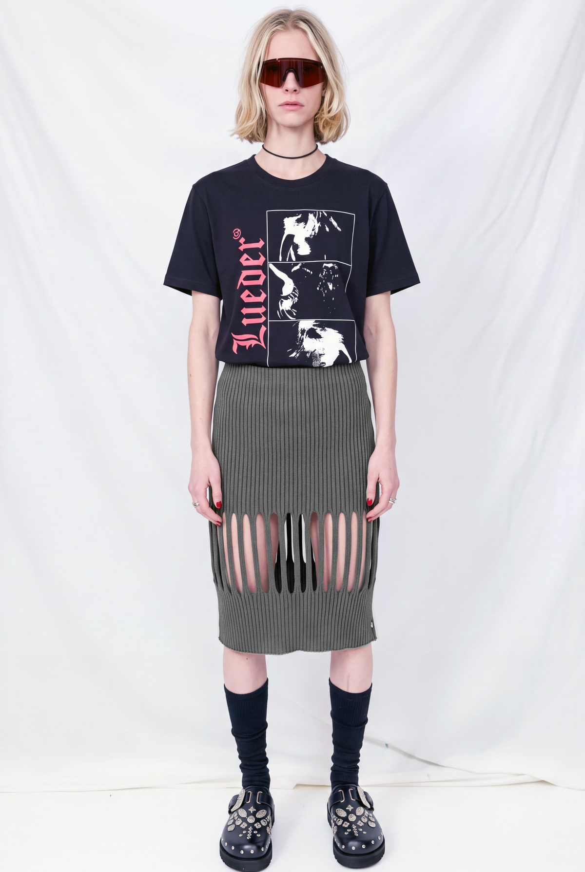 Ash Brown Landsknecht Rib Skirt