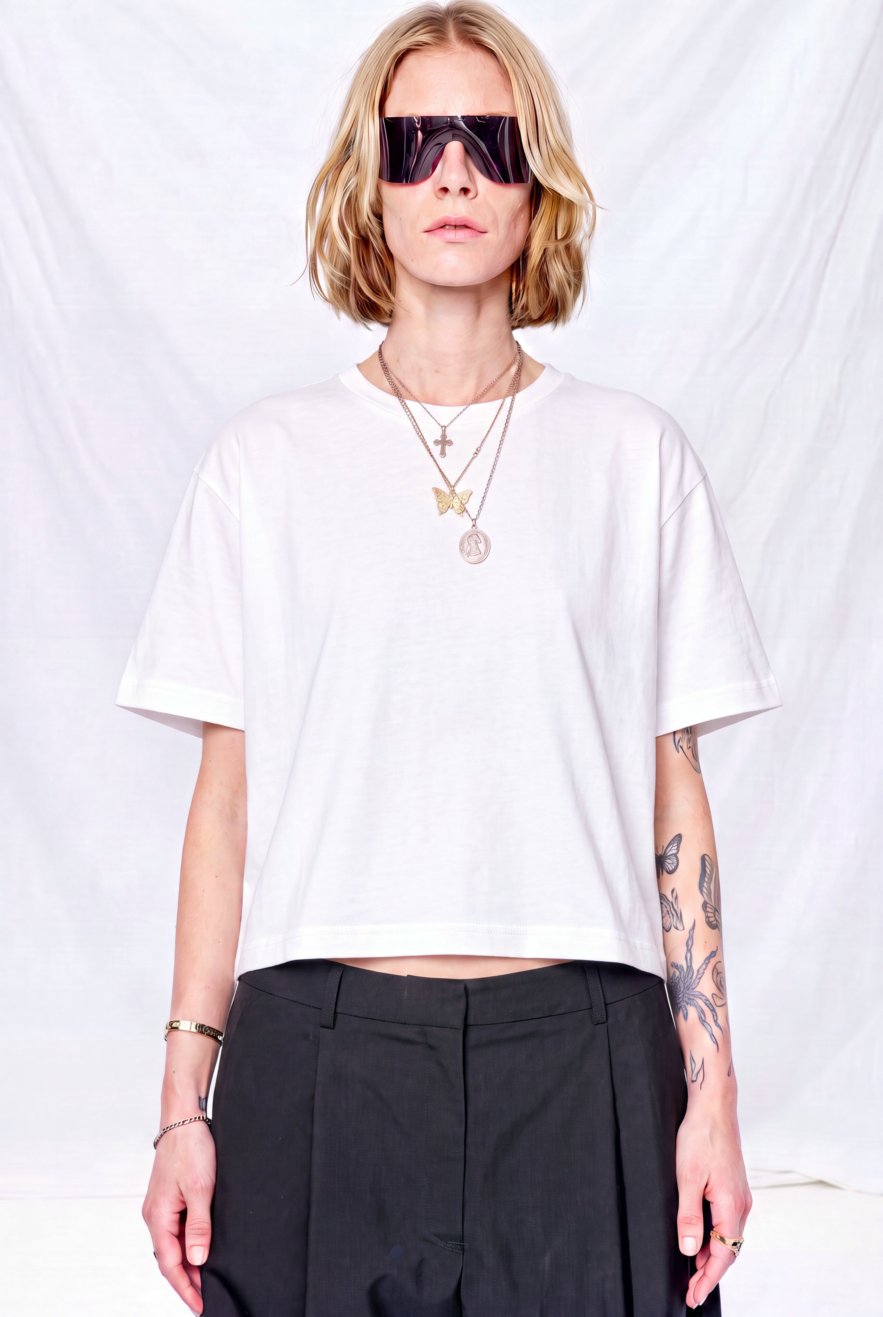 White Wide Tee