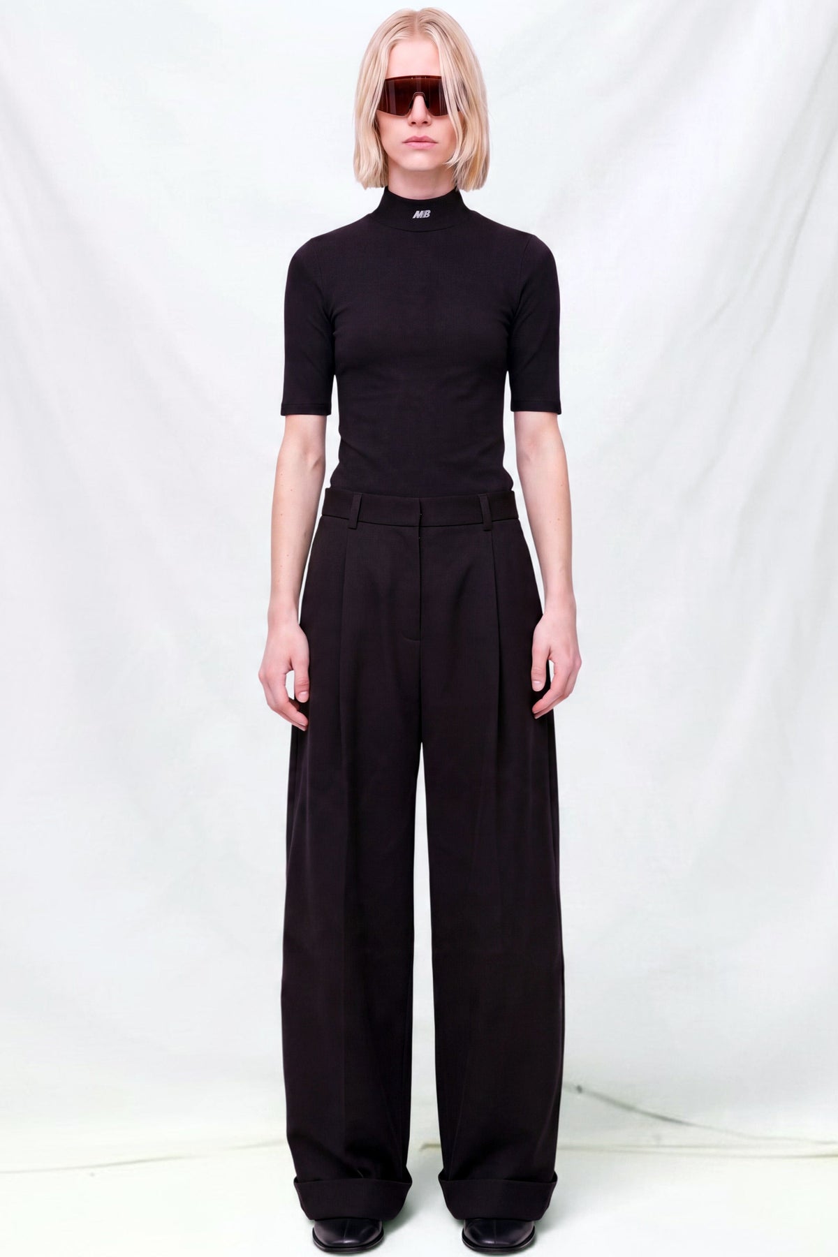 Black Baby Mock Neck
