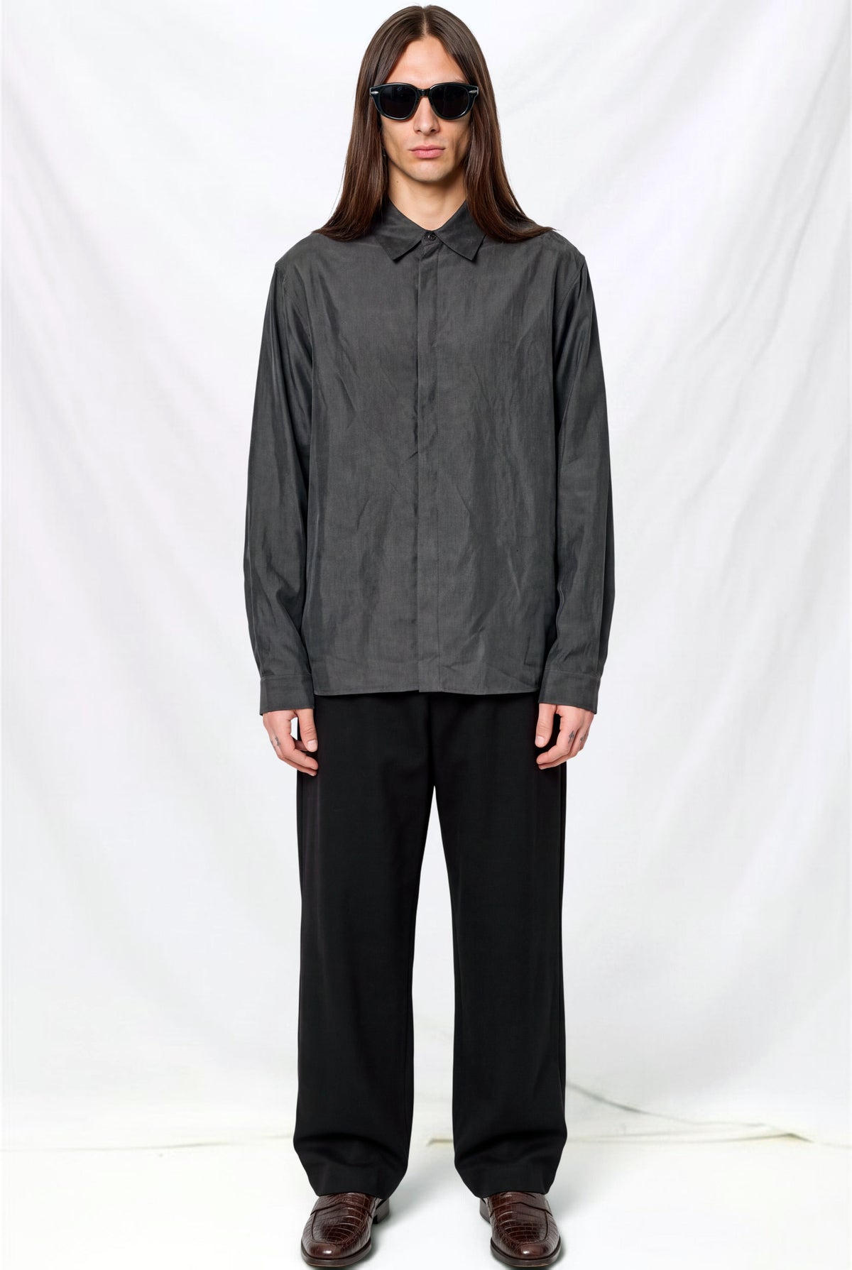 Charcoal Cupro Shirt