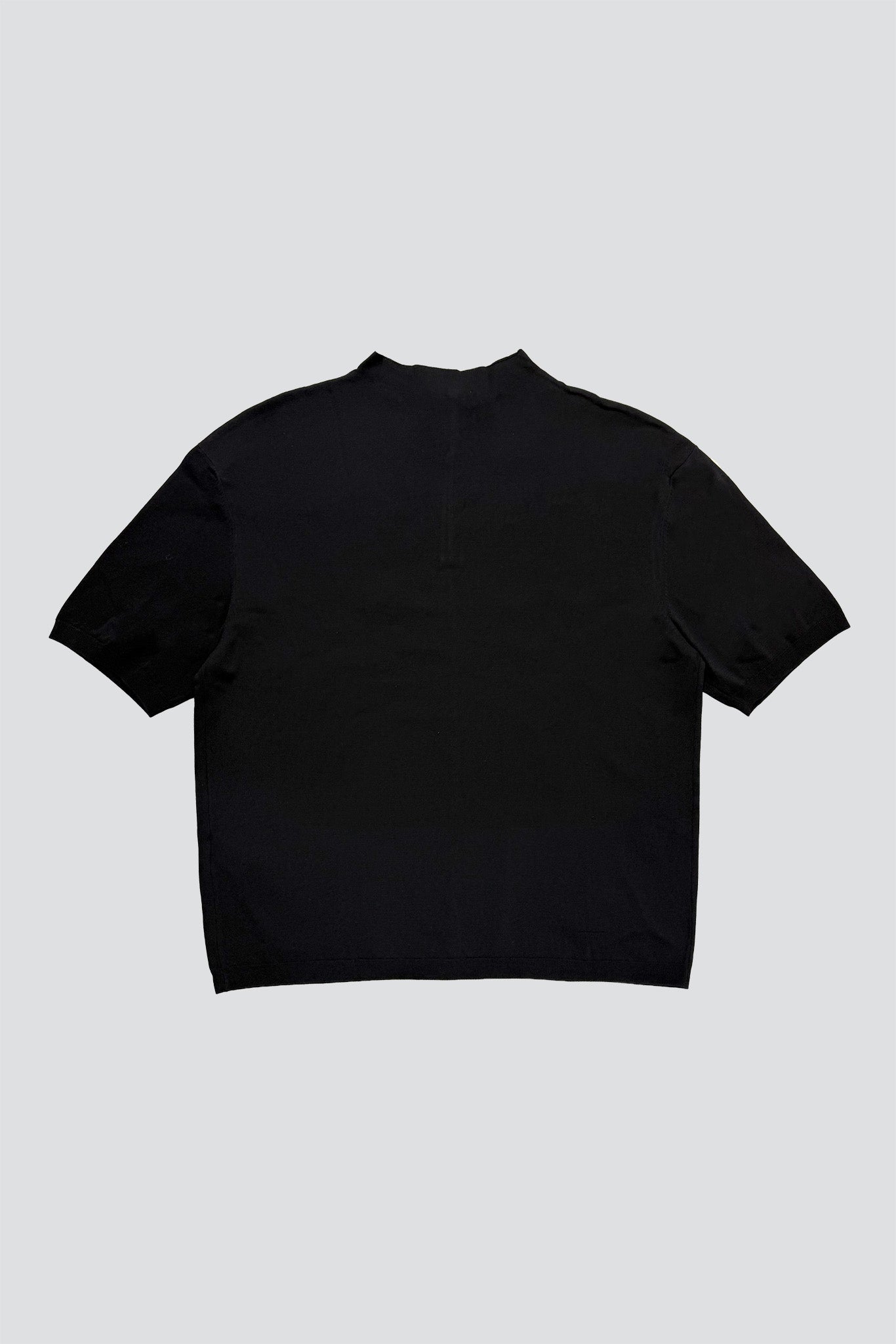 Black Half Zip-Up Knit Top