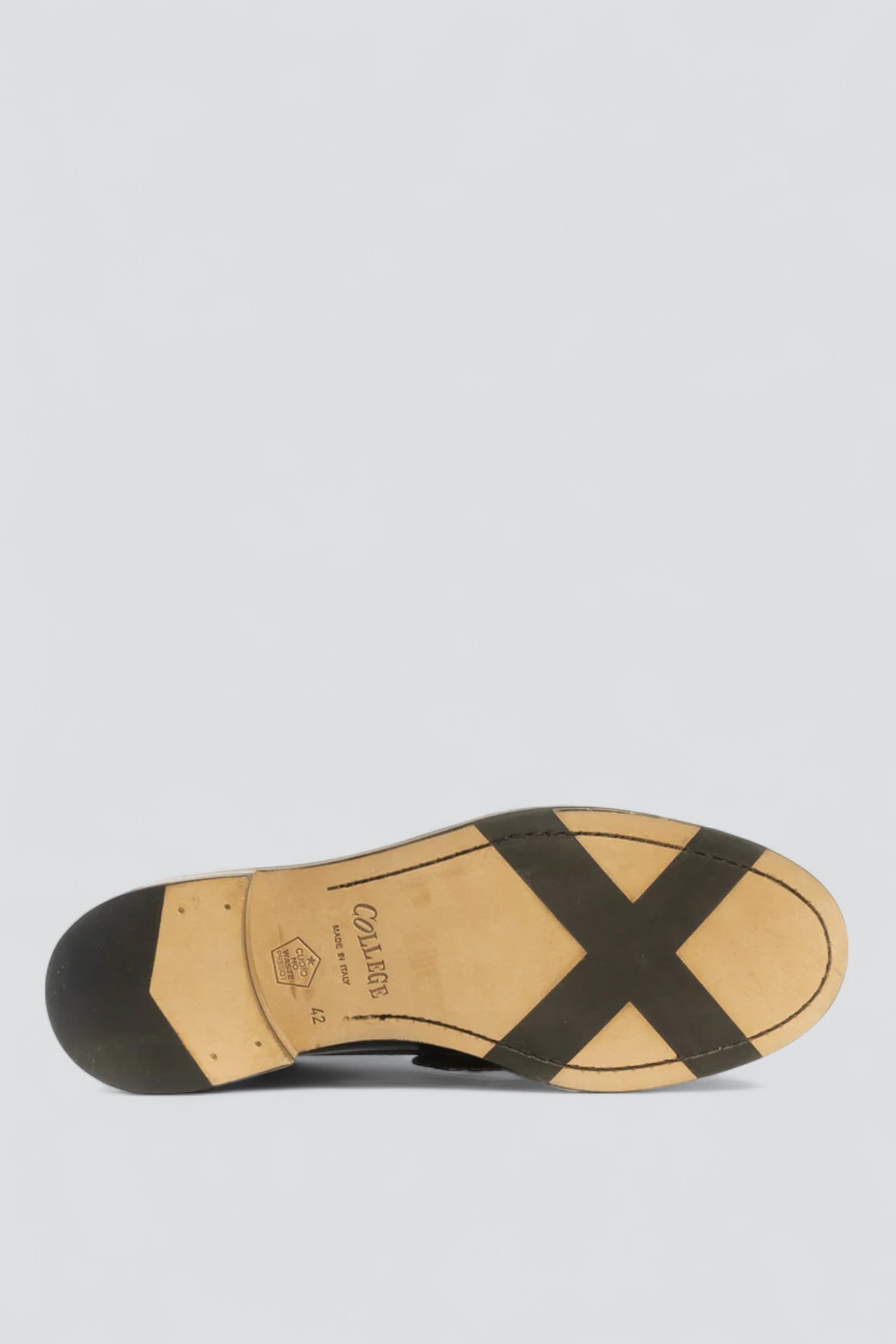 Antik Black X White Leather Loafers