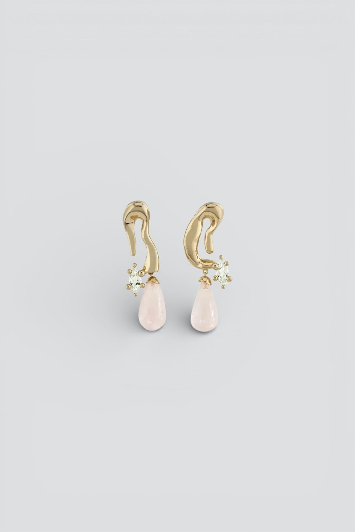 Awe Inspired x Collina Strada Gold Mini Petal Drop Earrings
