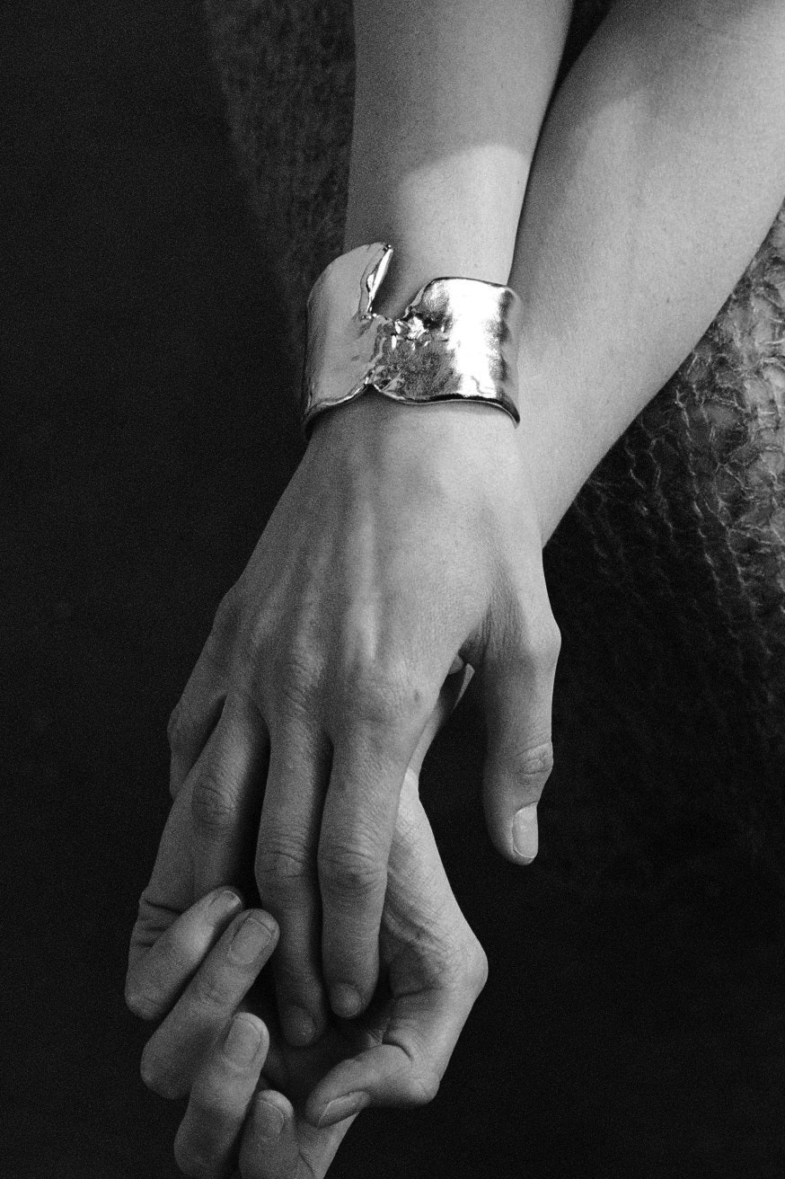 Sterling Silver Bark Cuff