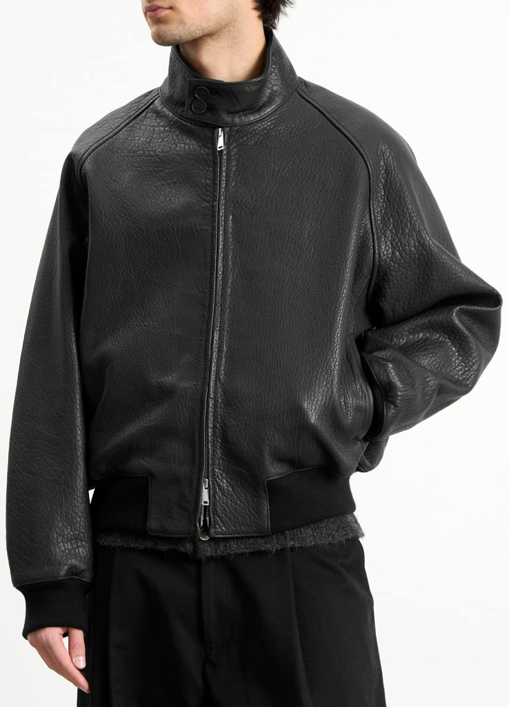 Black Over Leather Jacket