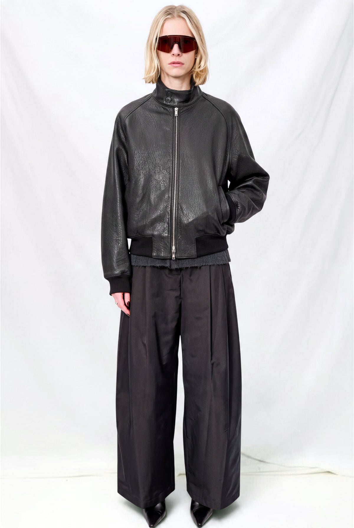 Black Over Leather Jacket