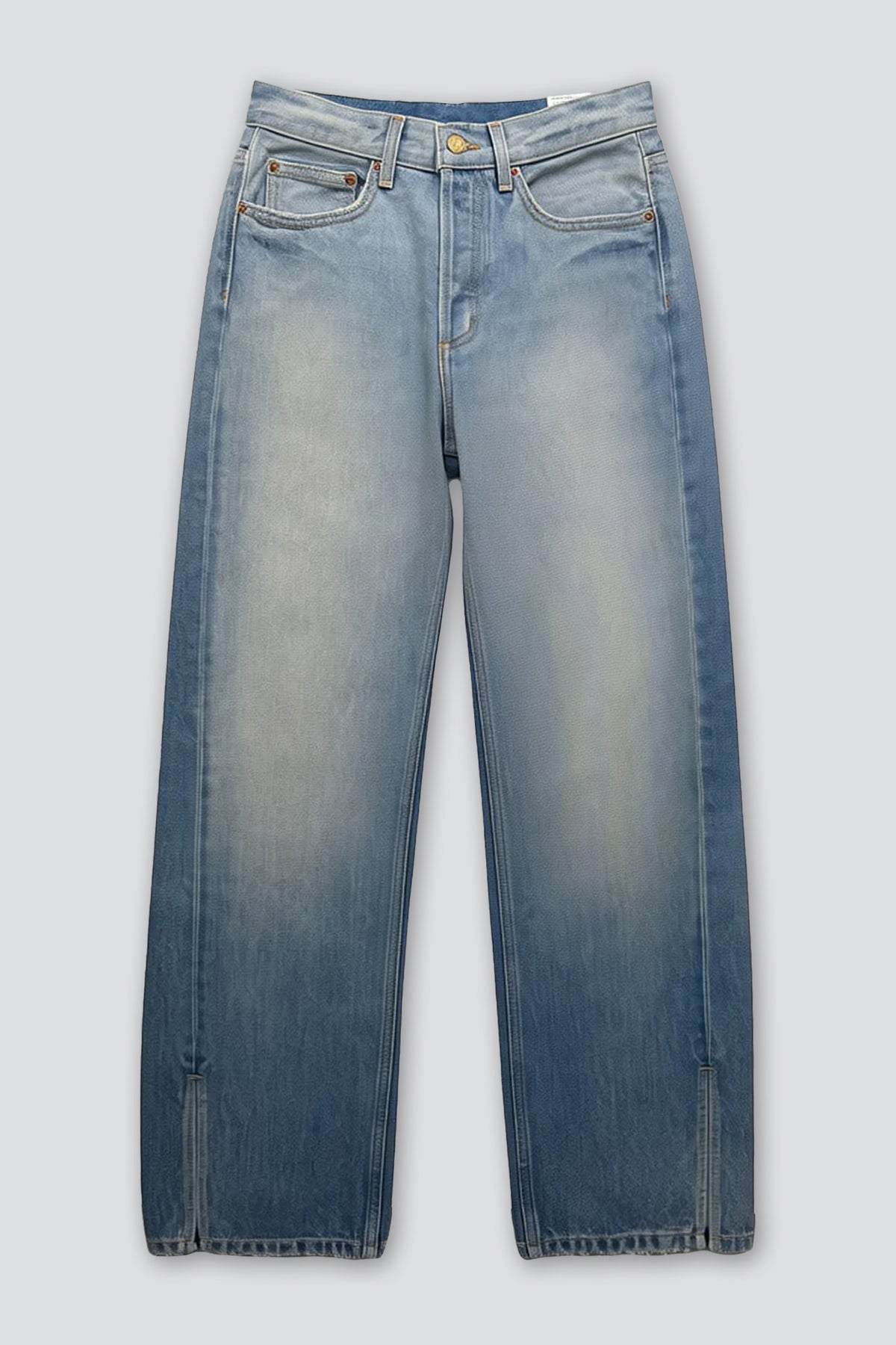 Shell Vintage Wash Charlot Split Hem Jean
