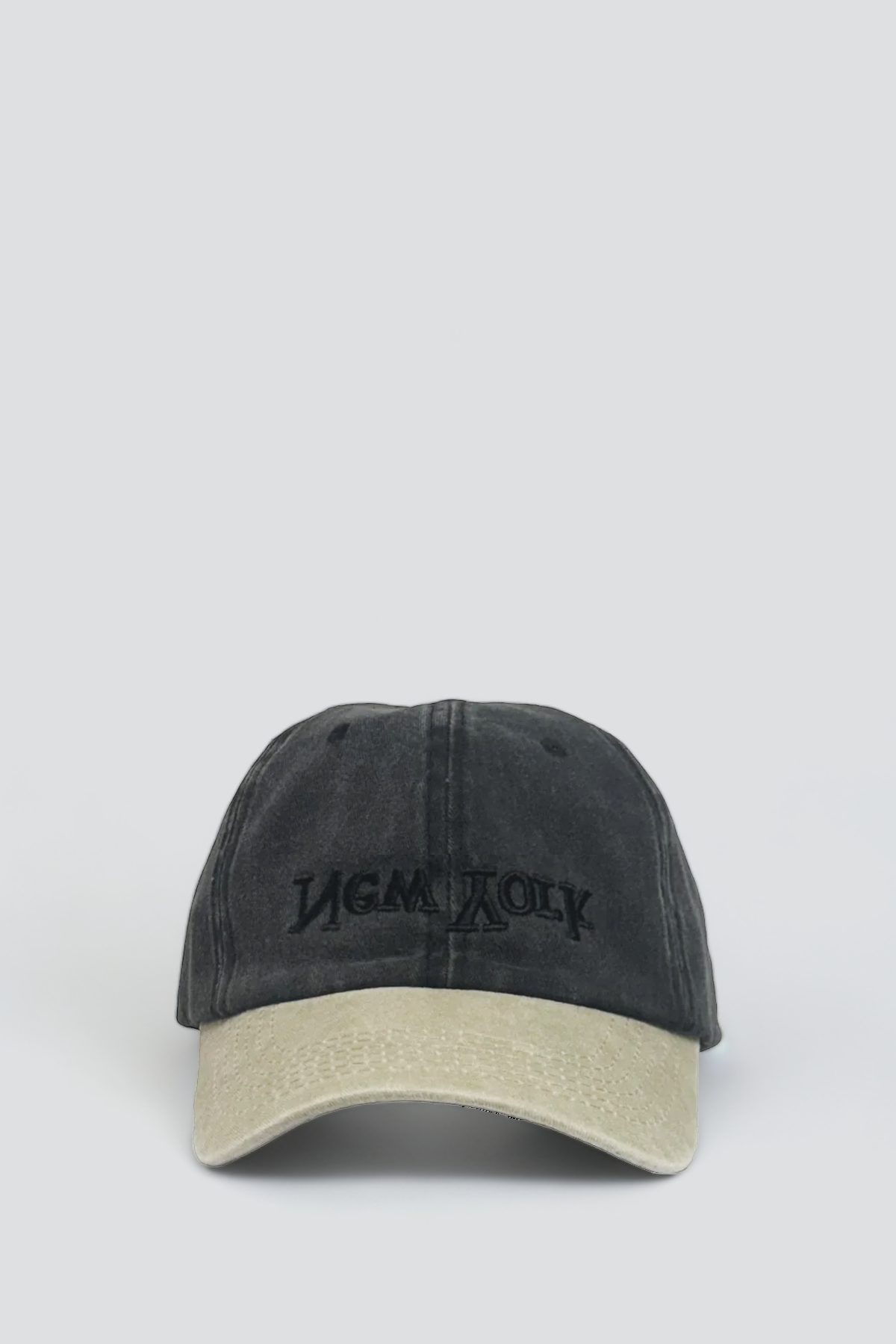 New York Embroidered Hat - Black/Khaki