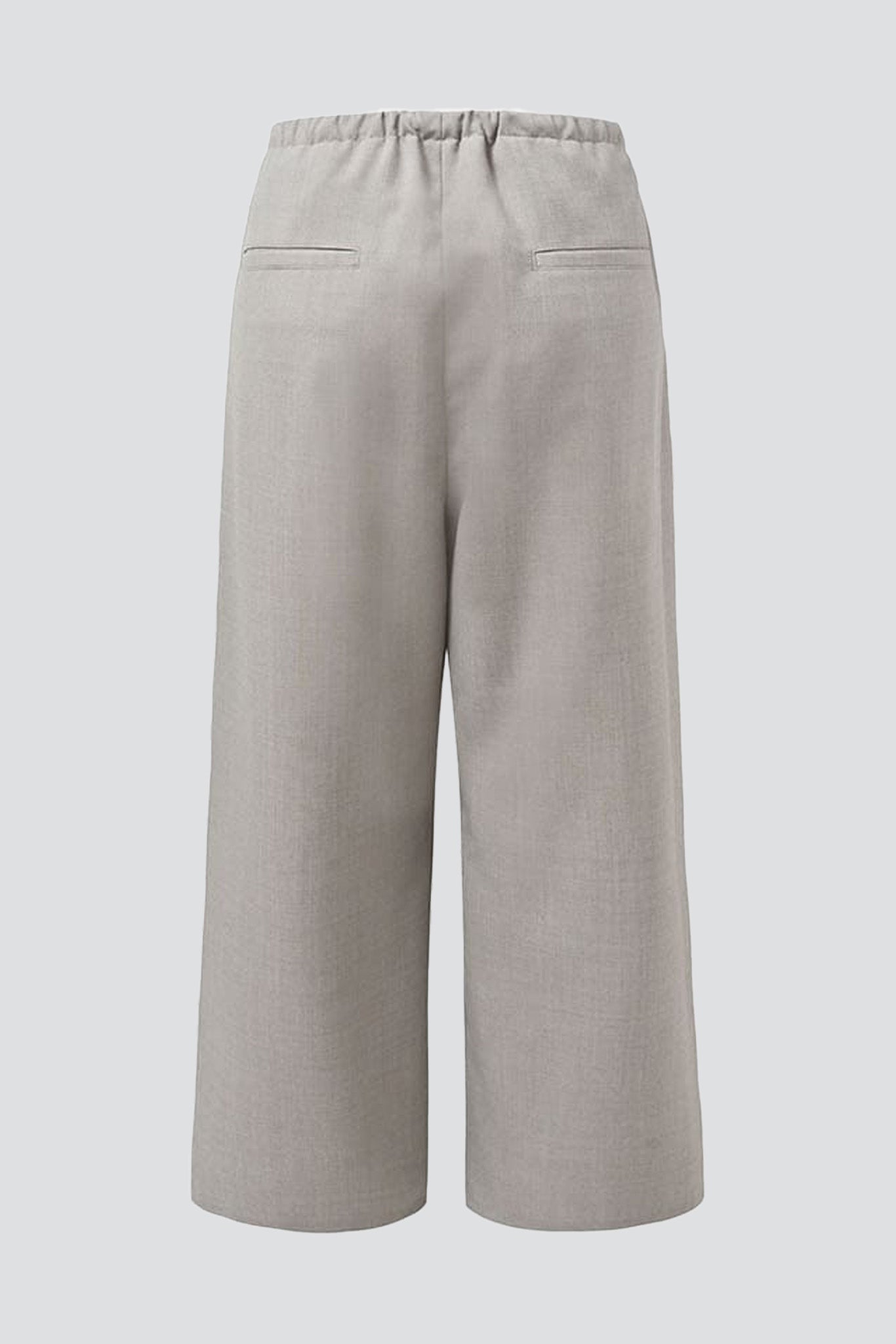 Beige Wool Banding Pants - Amomento – Assembly New York