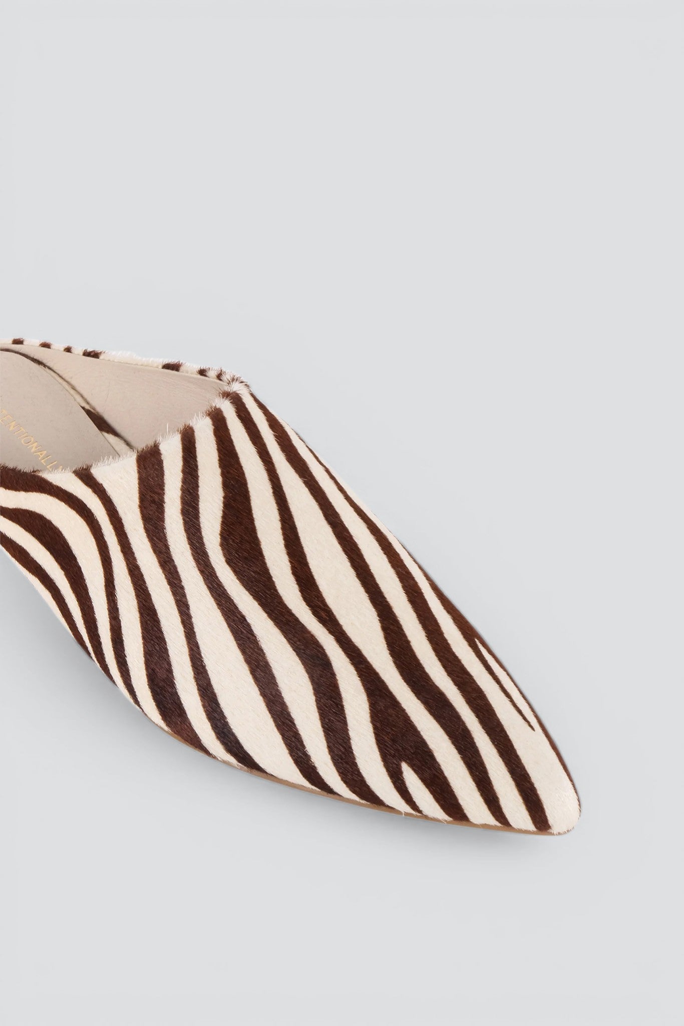 Beige Zebra Major Cowhide Mule