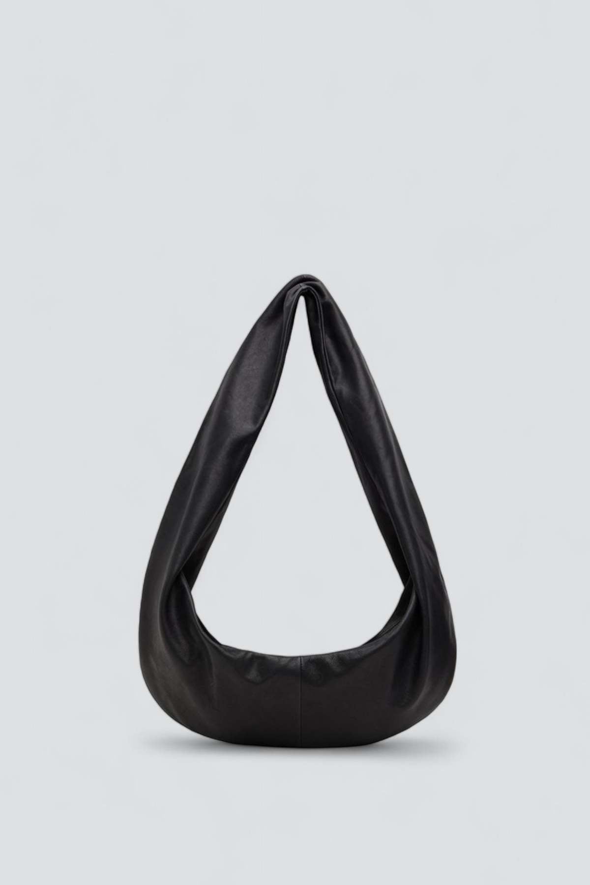 No.297 Black Leather Small Crossed Bag