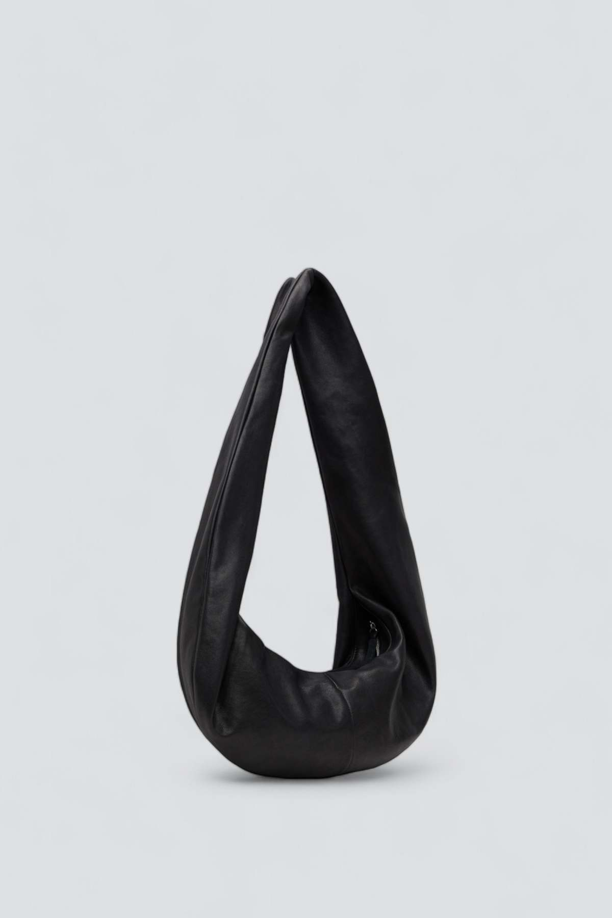 No.297 Black Leather Small Crossed Bag