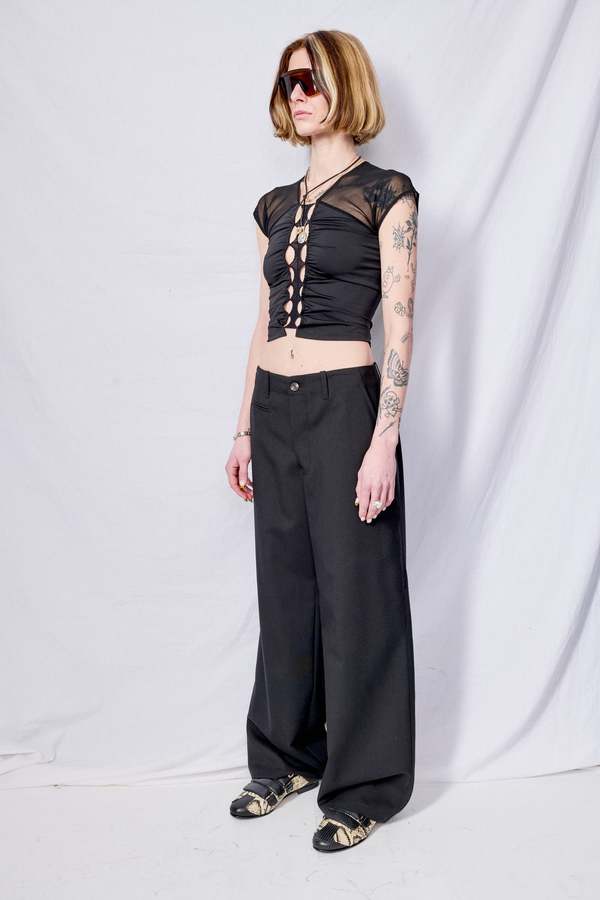 Black Suiting Full Pant