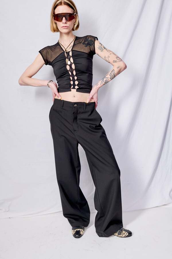 Black Suiting Full Pant