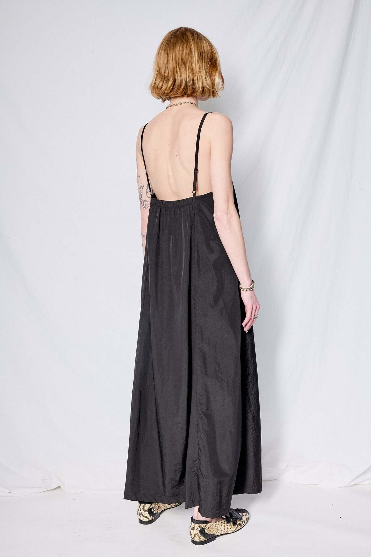 Black Taslan Long Dress