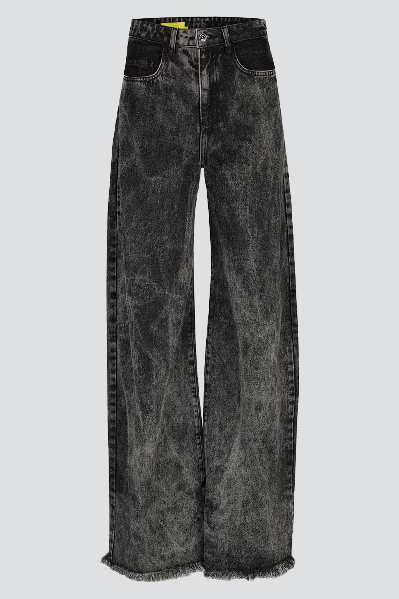 Black Acid Wash Boyfriend Jeans