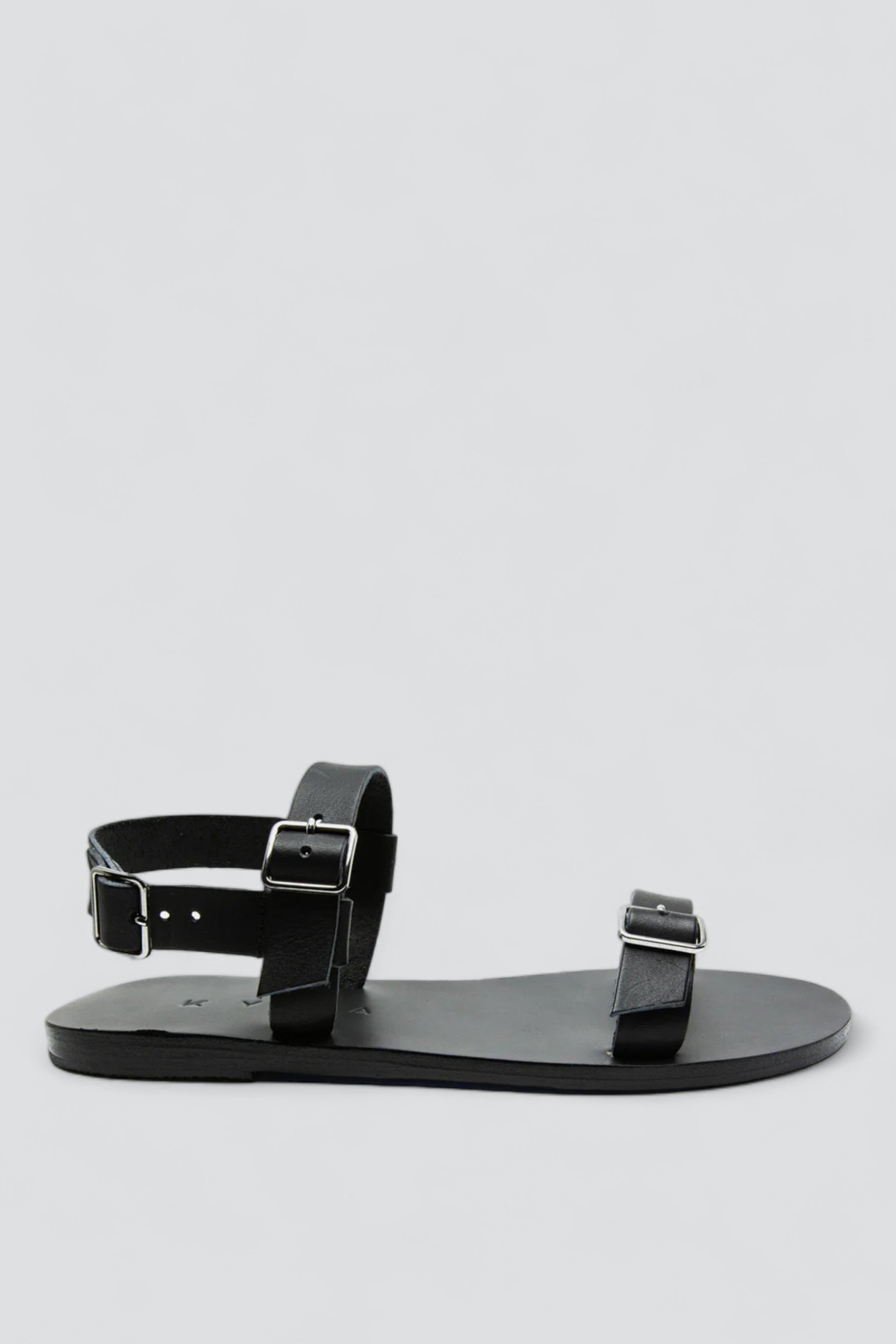 Black Aegina Sandals