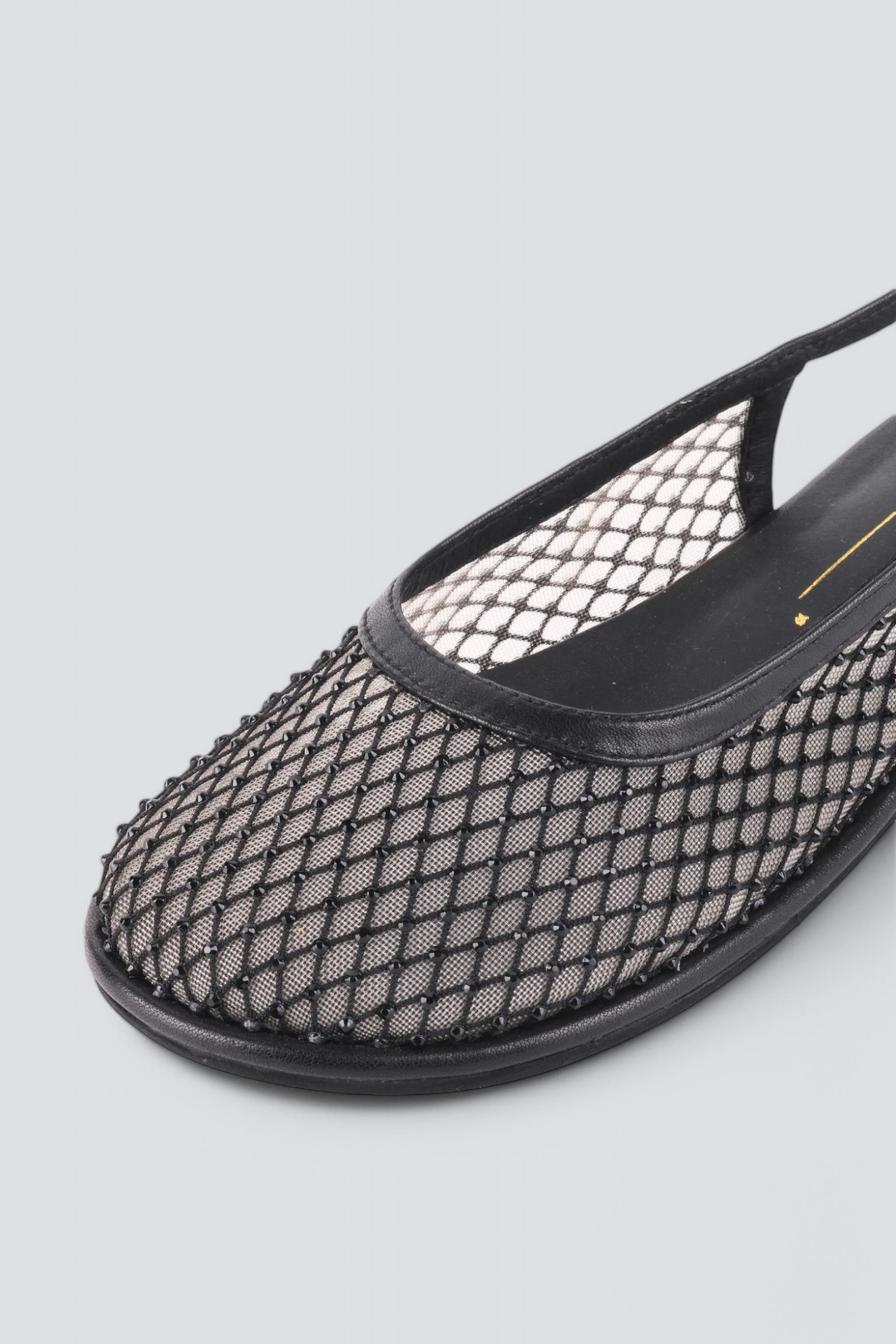 Black Anna Mesh Slingback Ballet Flat