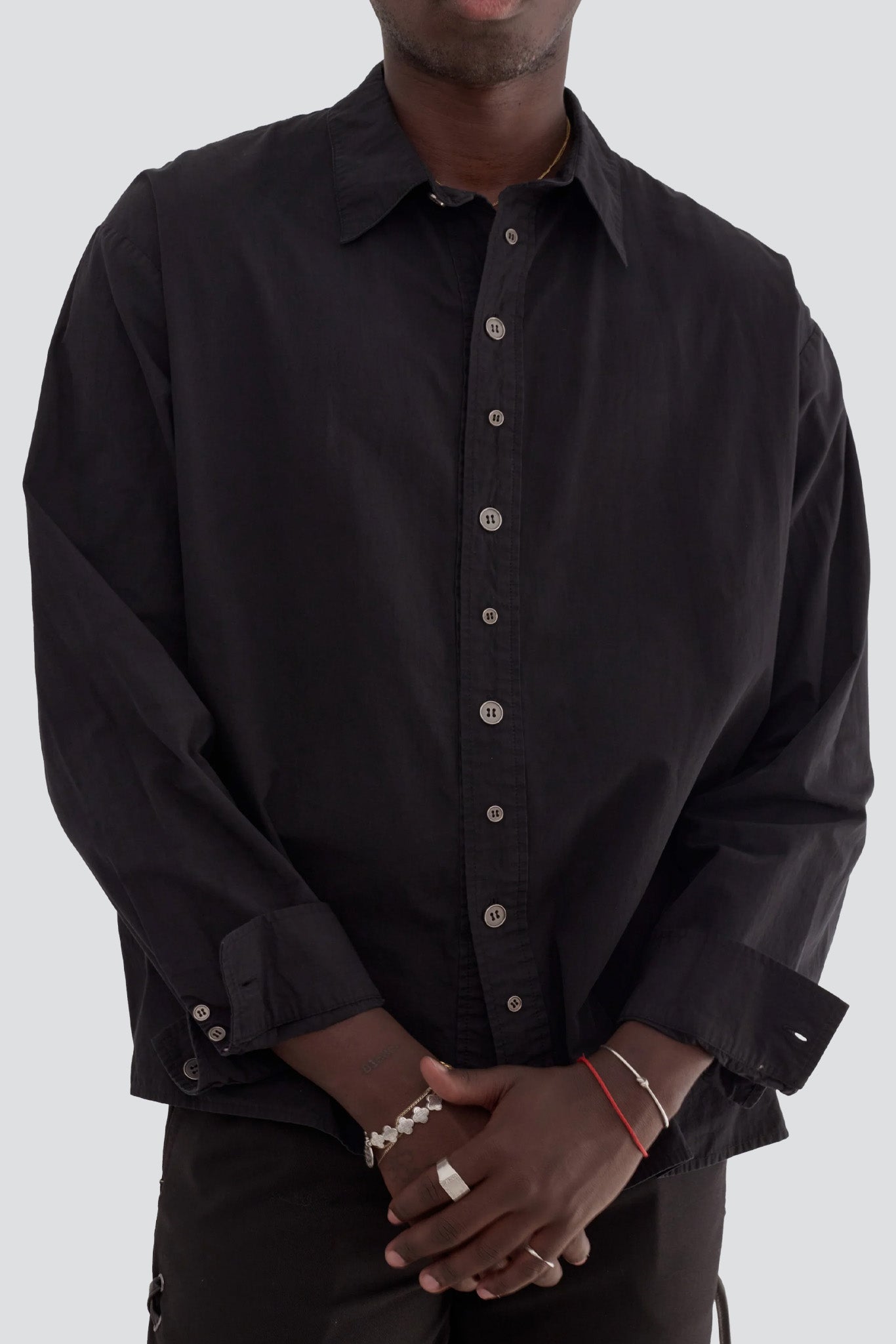Black Asymmetric Shirt
